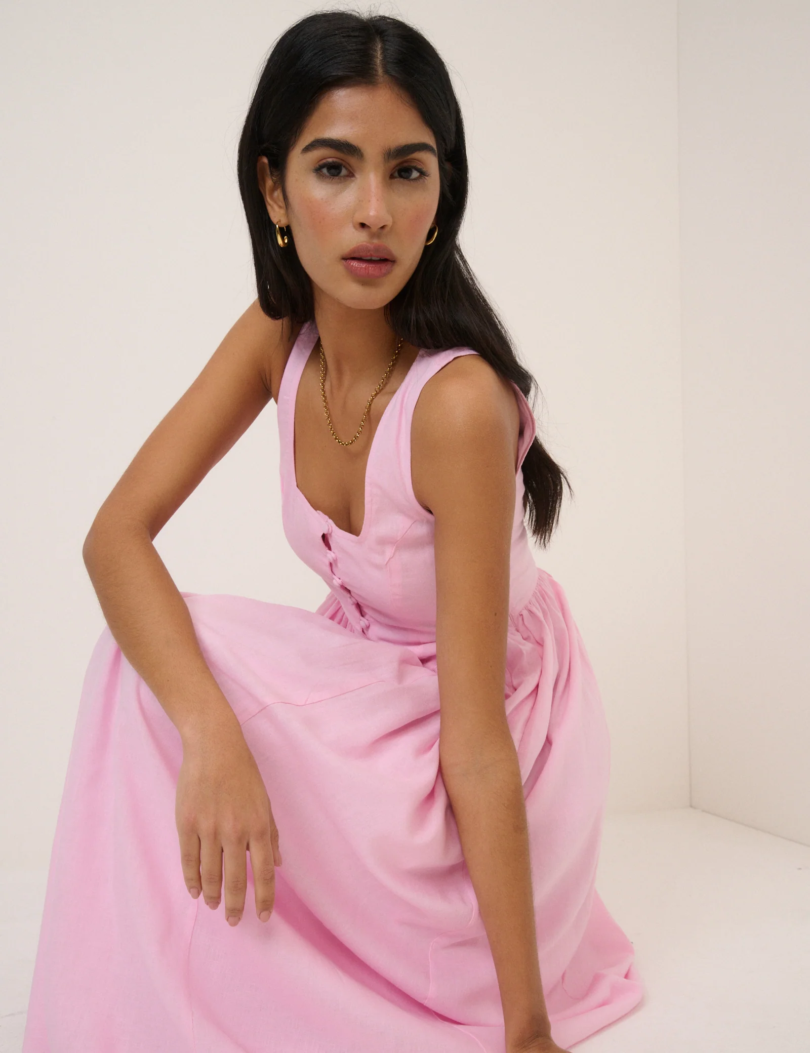Pink Cora Midi Dress - Image 4