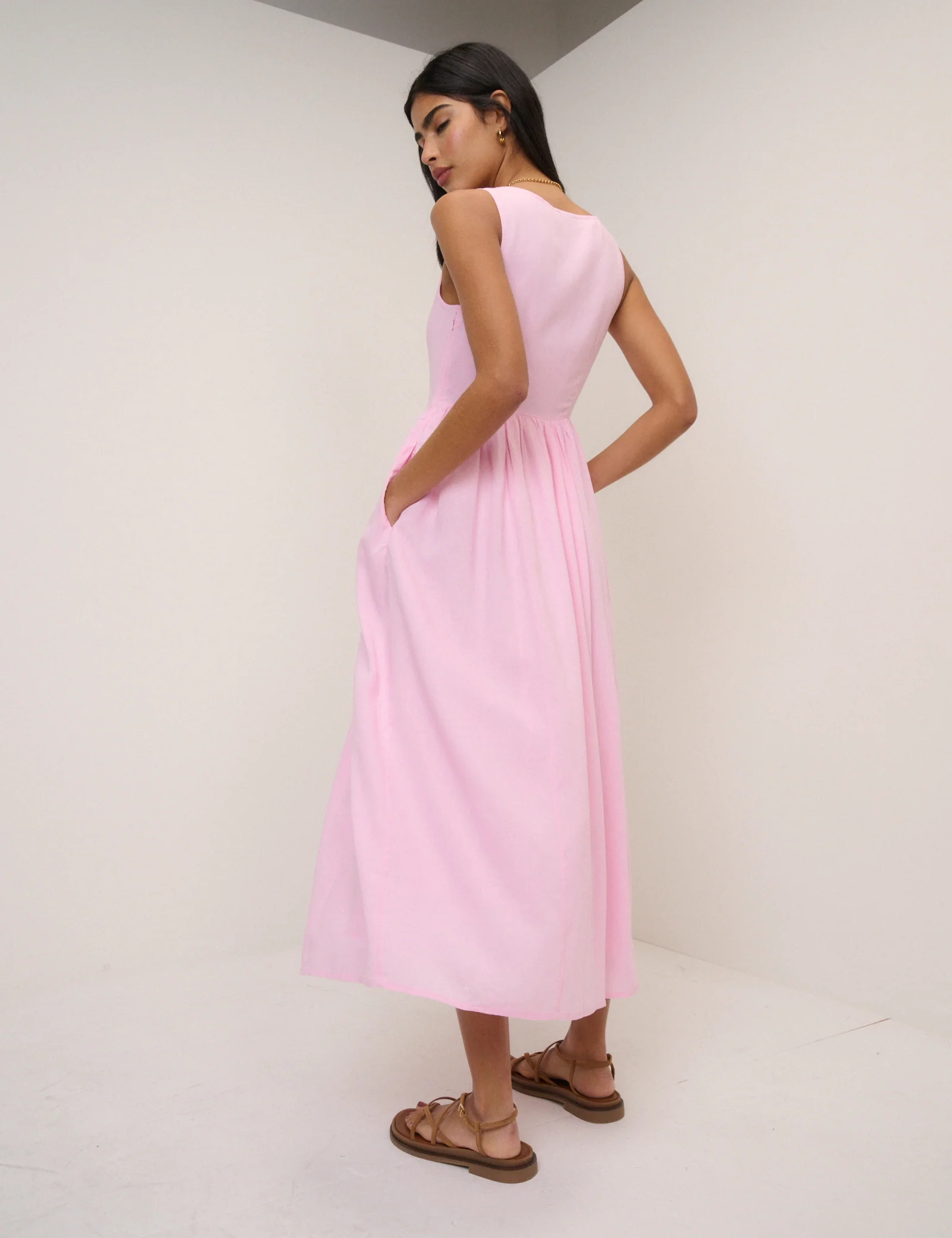 Pink Cora Midi Dress - Image 5