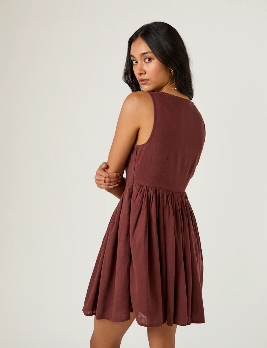 Brown Cora Mini Dress - Image 5