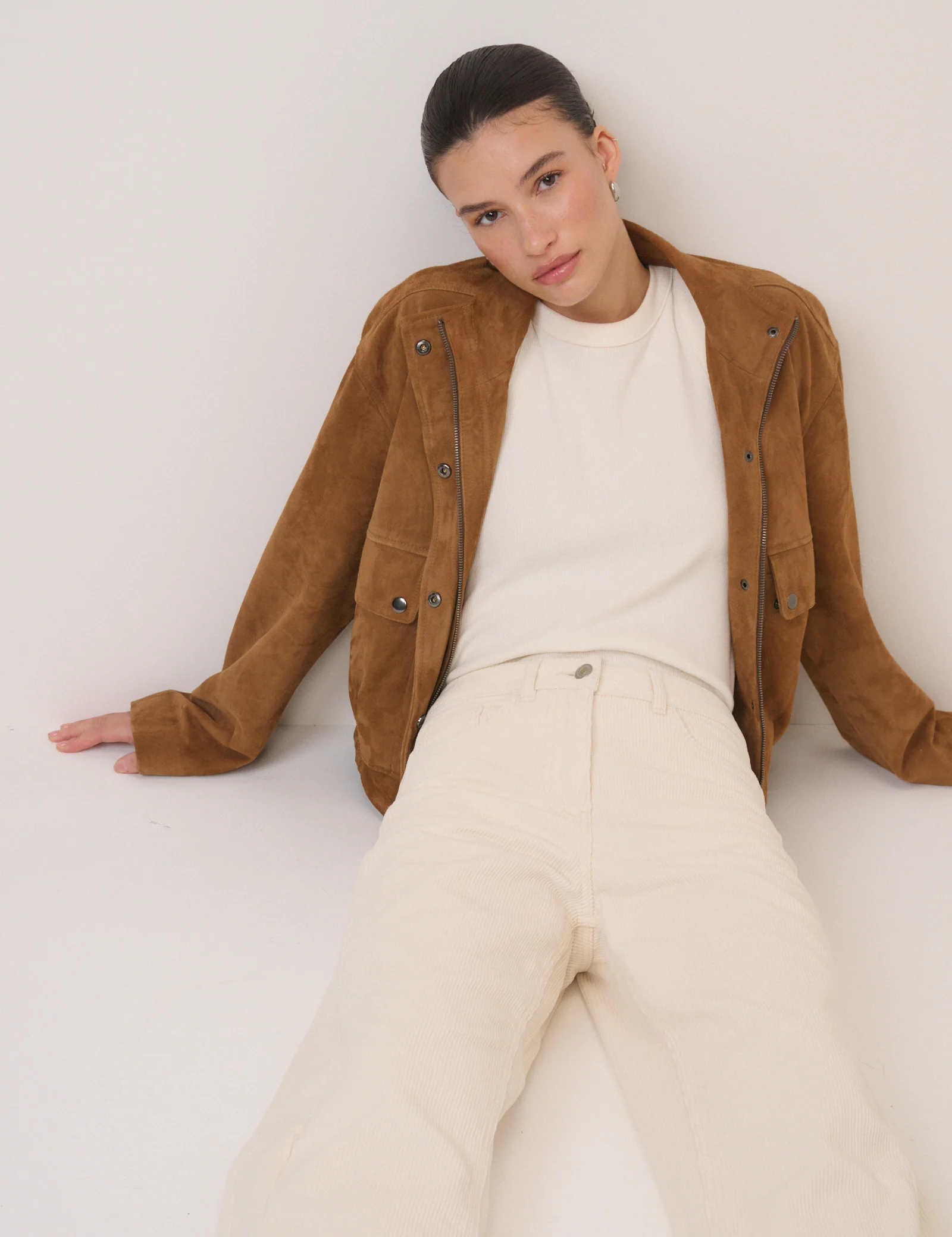 Cream Cord Bethnal Barrel Leg Jeans - Image 3