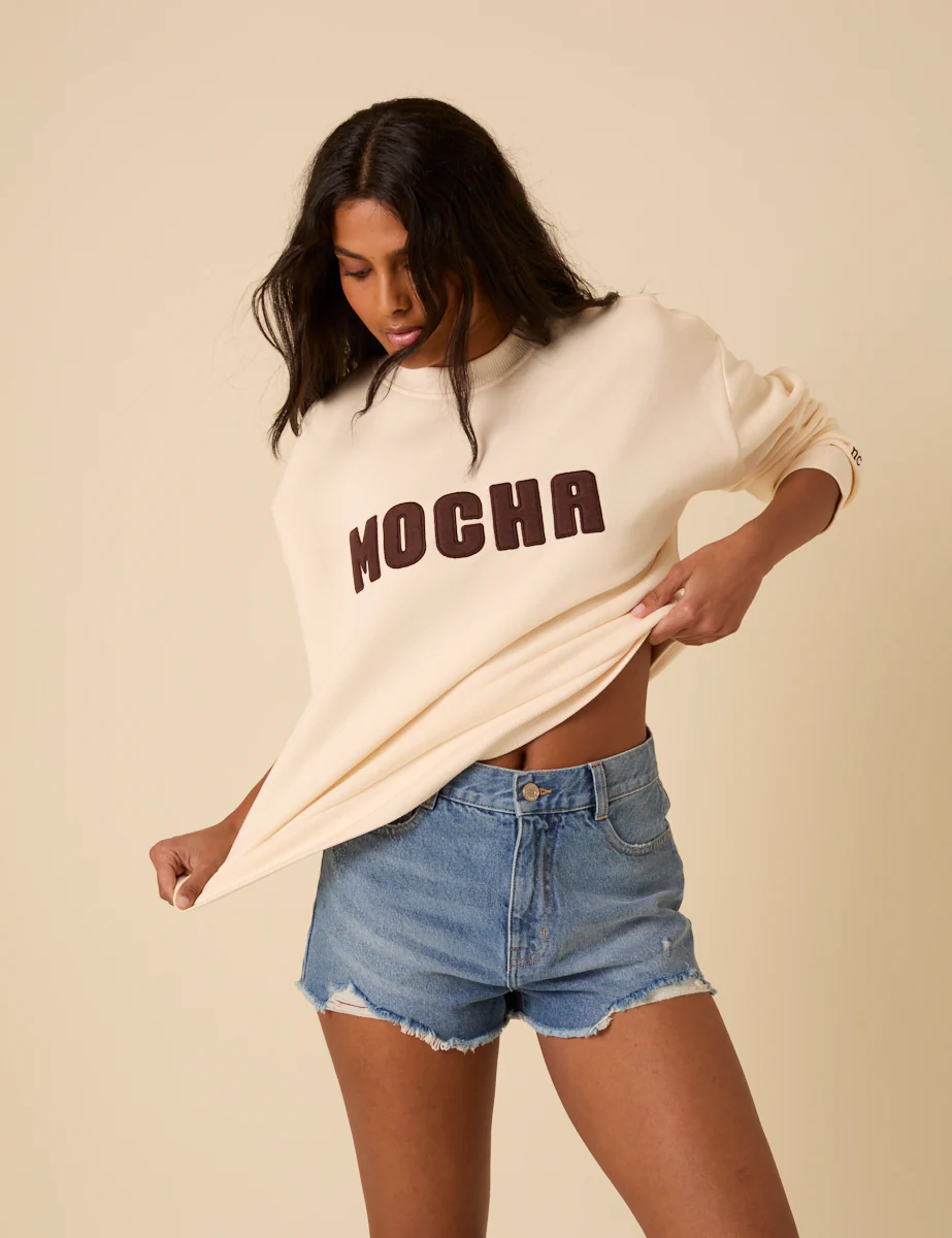 Cream Mocha Graphic Sweatshirt - Image 4