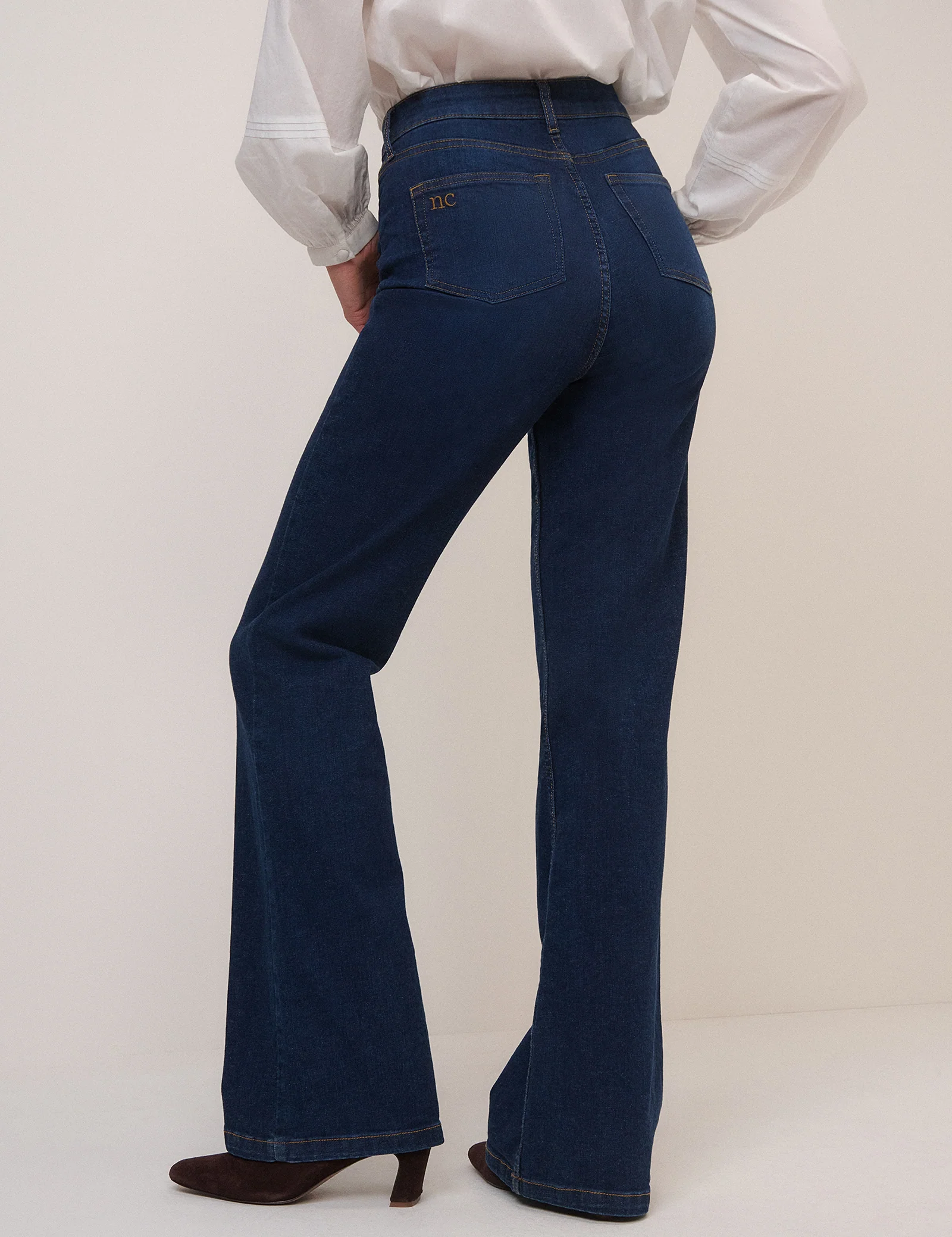 Dark Blue High Rise Mayfair Bootcut Jeans - Image 5