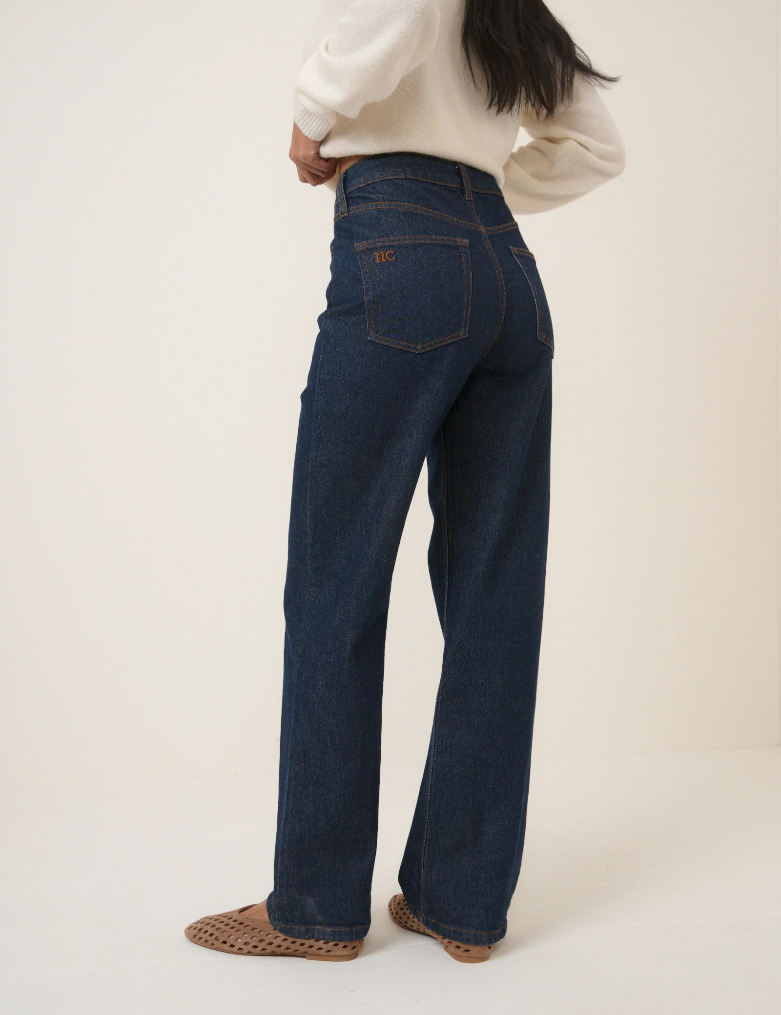 Dark Blue High Rise Kingston Straight Leg Jeans - Image 5