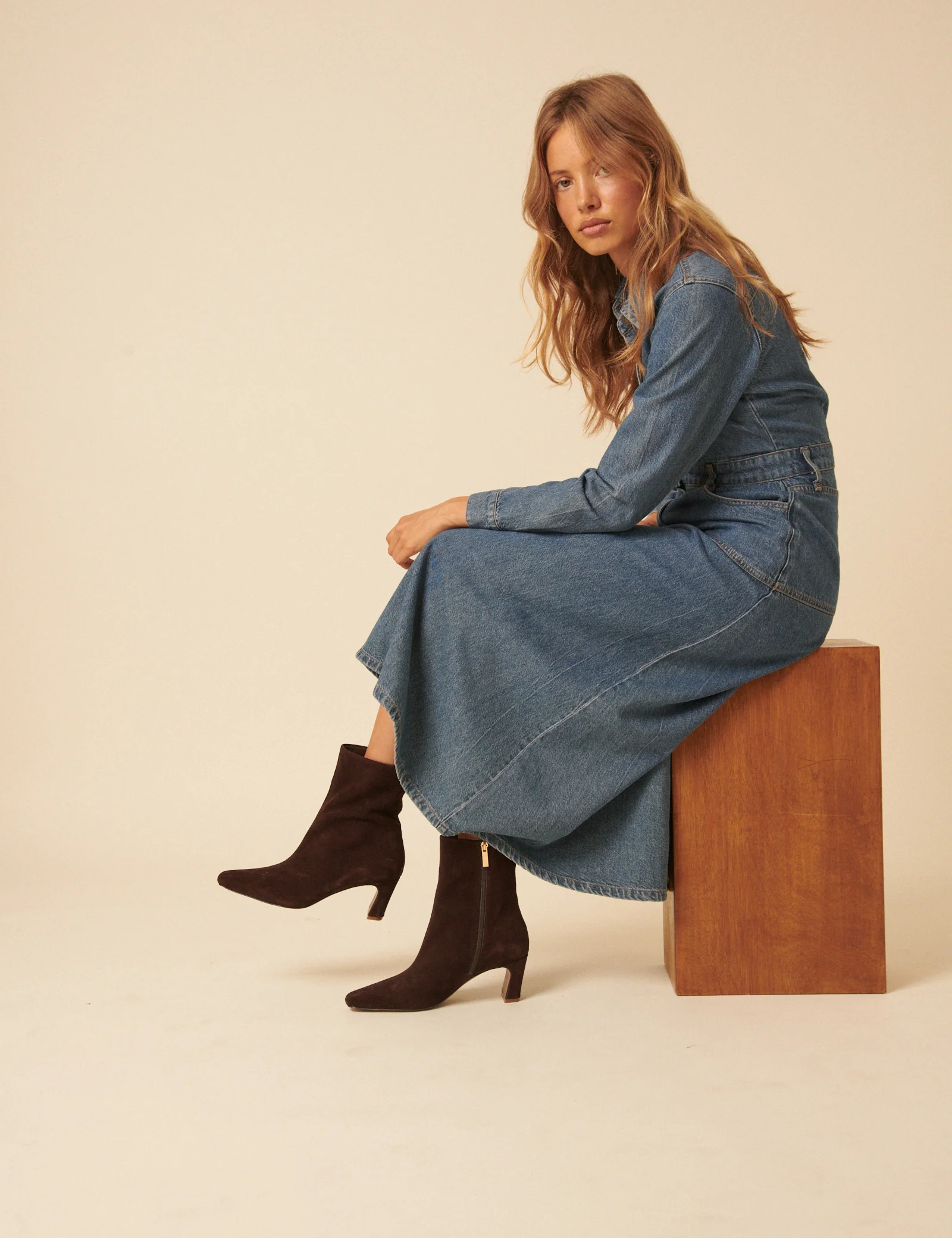 Dark Brown Suede Ankle Boots - Image 4