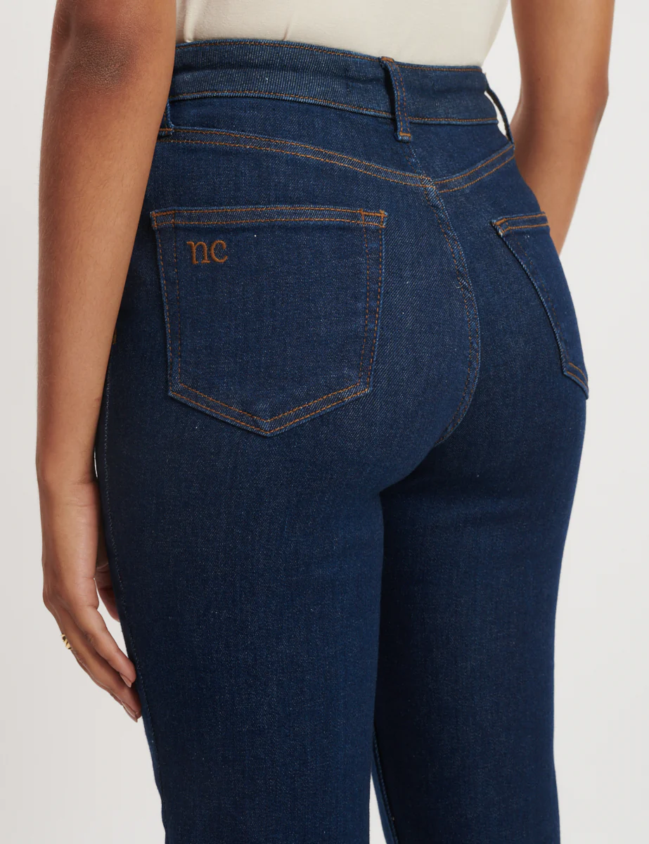 Dark Wash High Rise Slim Leg Jeans - Image 4