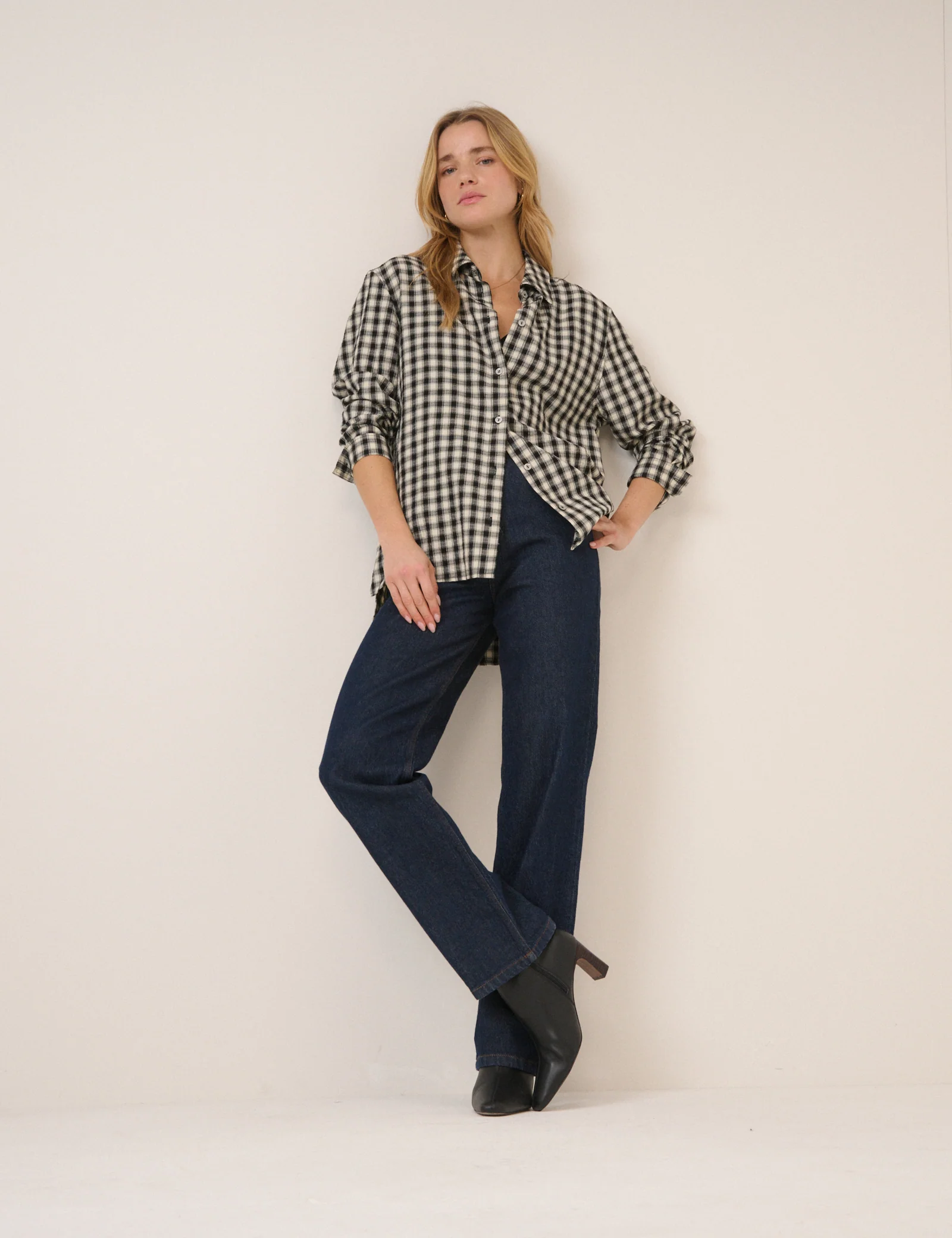Black Gingham Shirt - Image 4