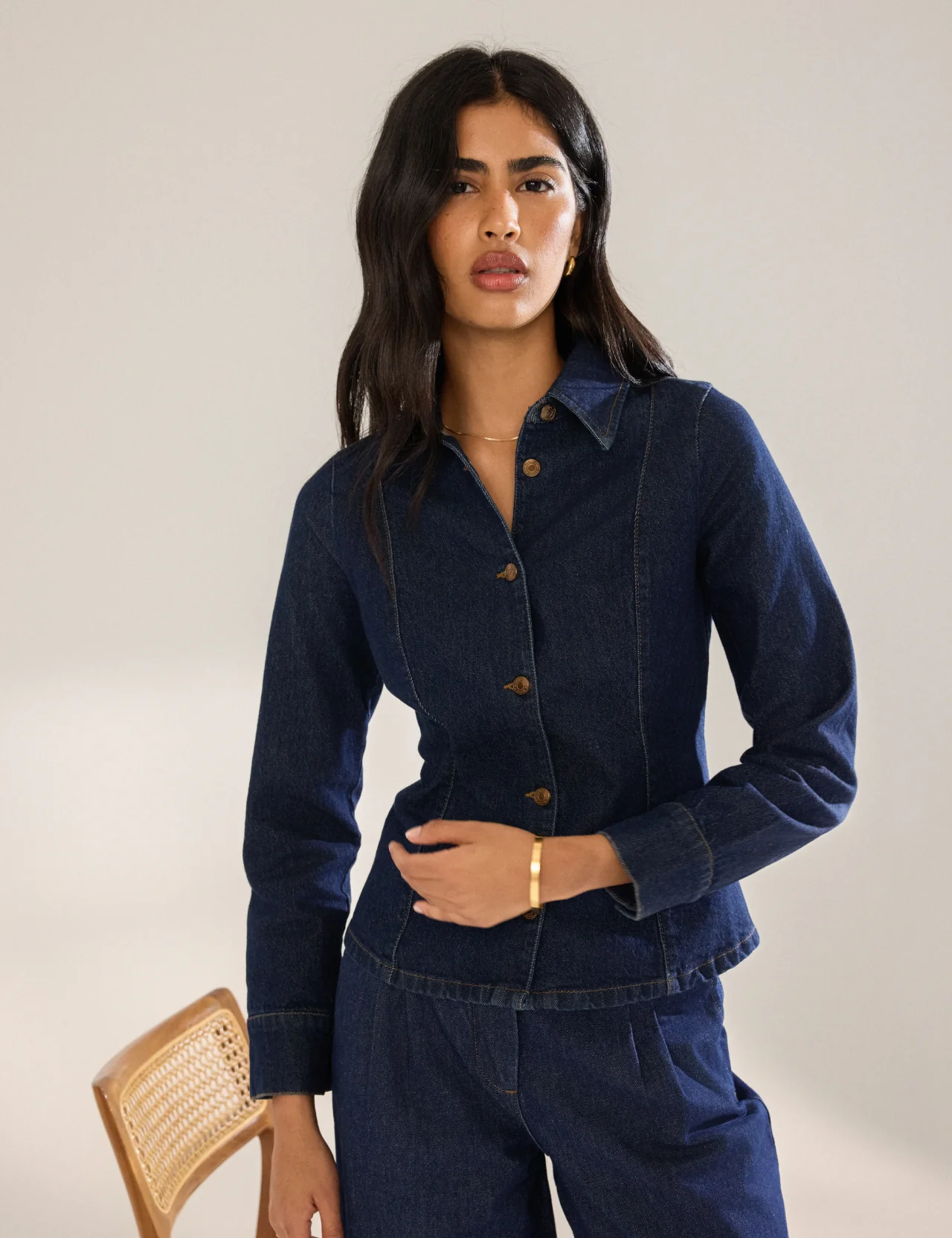 Denim Slim Fit Shirt - Image 2