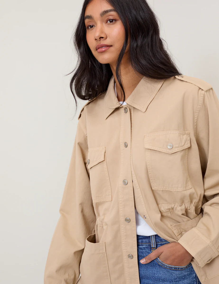 Cream Utility Jacket - Image 2
