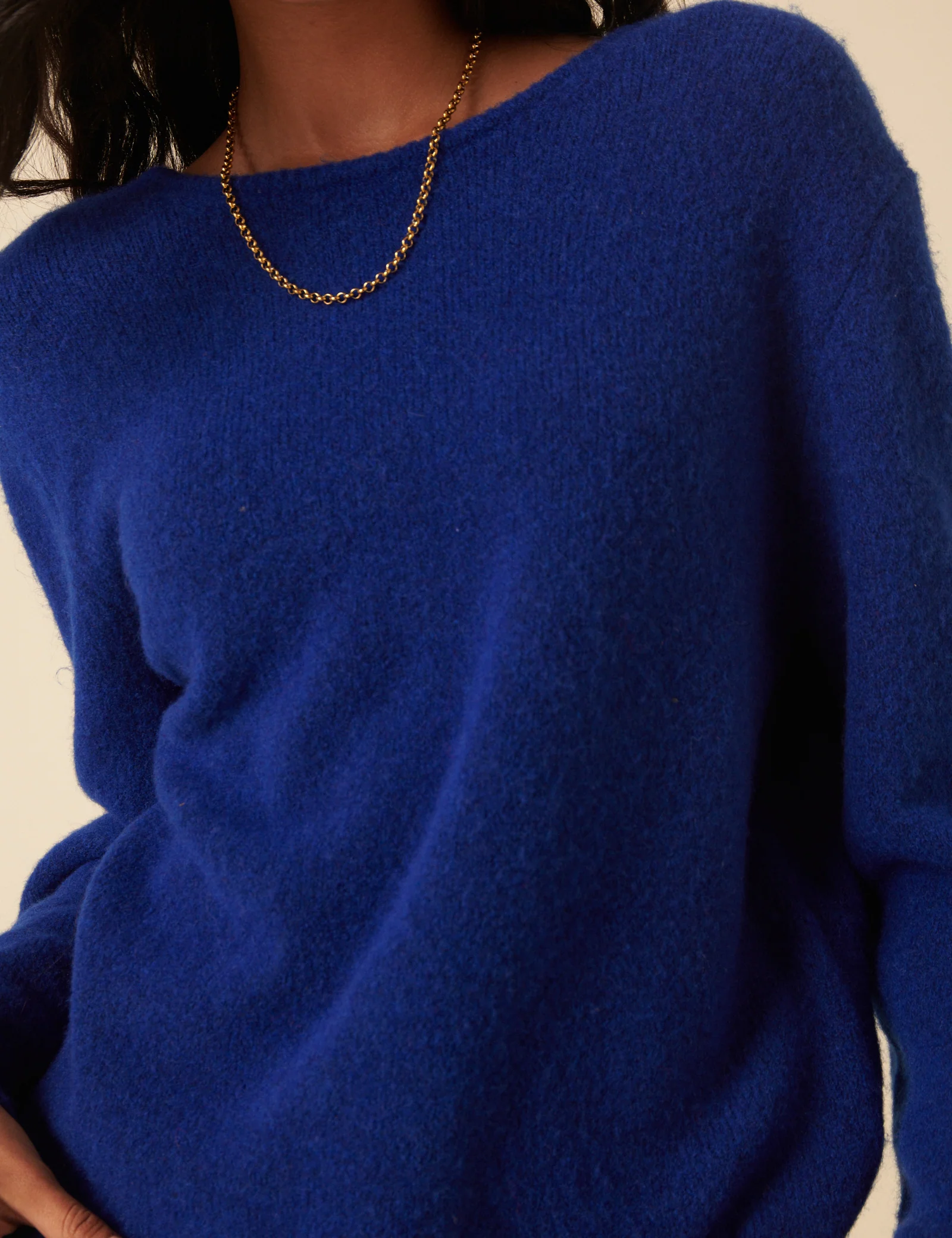 Blue Twist Back Knitted Jumper - Image 4
