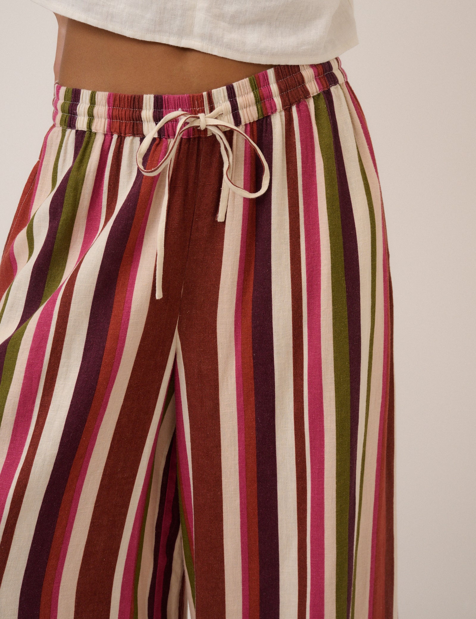 Multi-Coloured Split Hem Wide Leg Trousers - Image 3