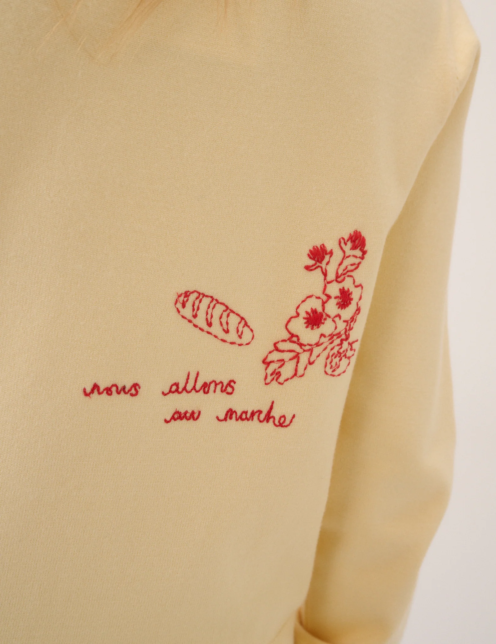 Butter Yellow Embroidered Placement Cardigan - Image 3