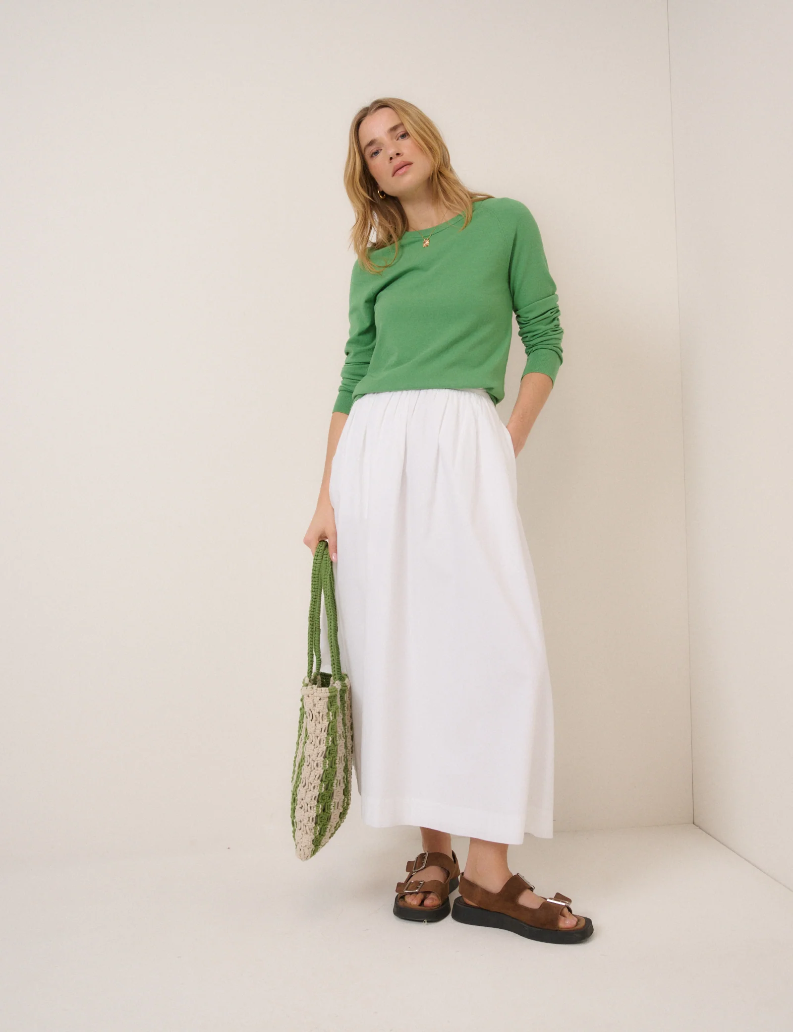 Green Crew Neck Jumper - Image 3