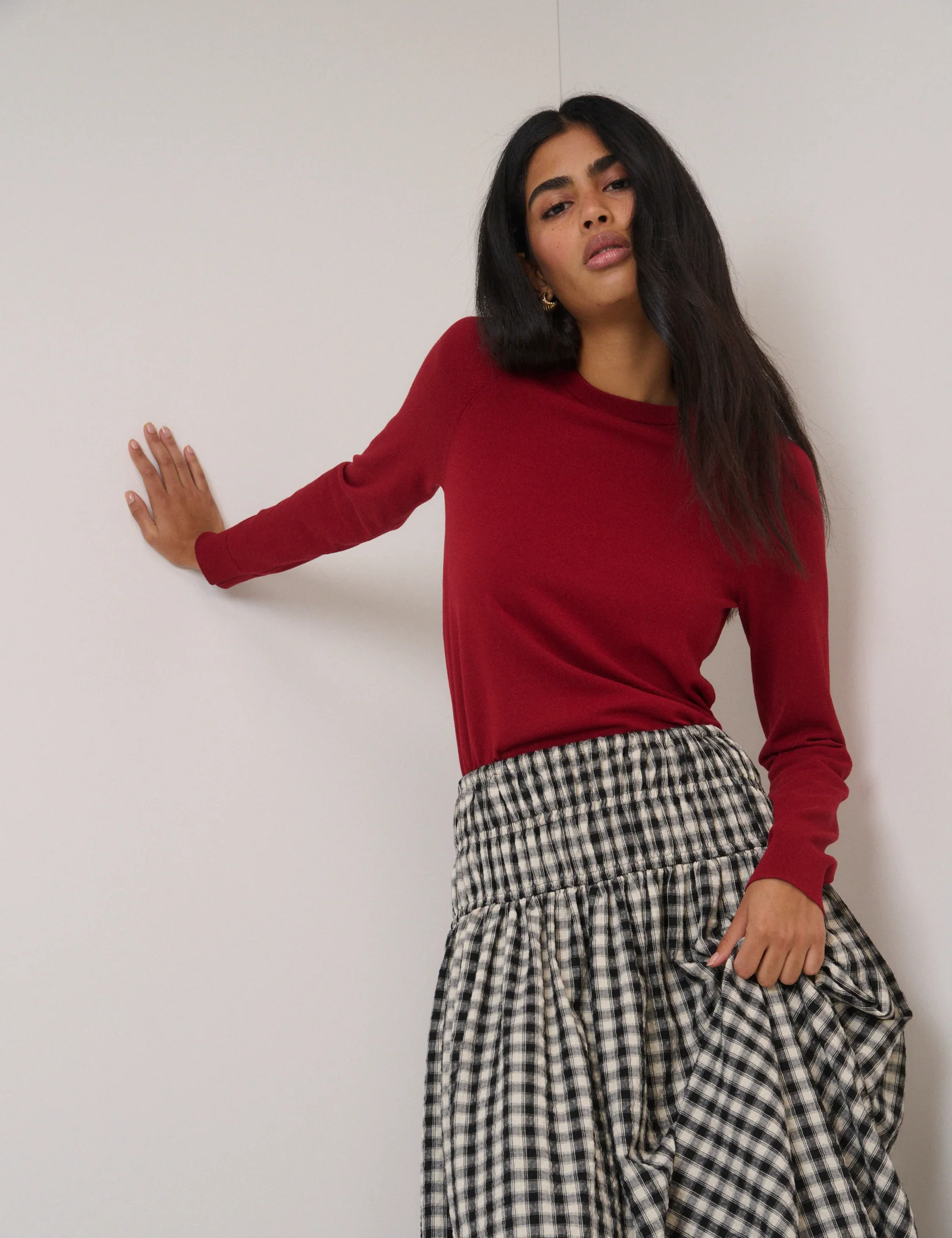 Red Crew Neck Jumper - Image 3