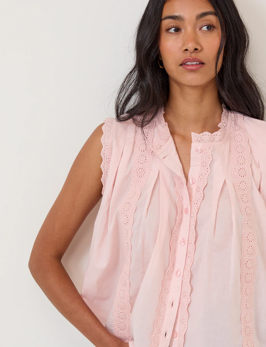 Light Pink Sleeveless Blouse - Image 3