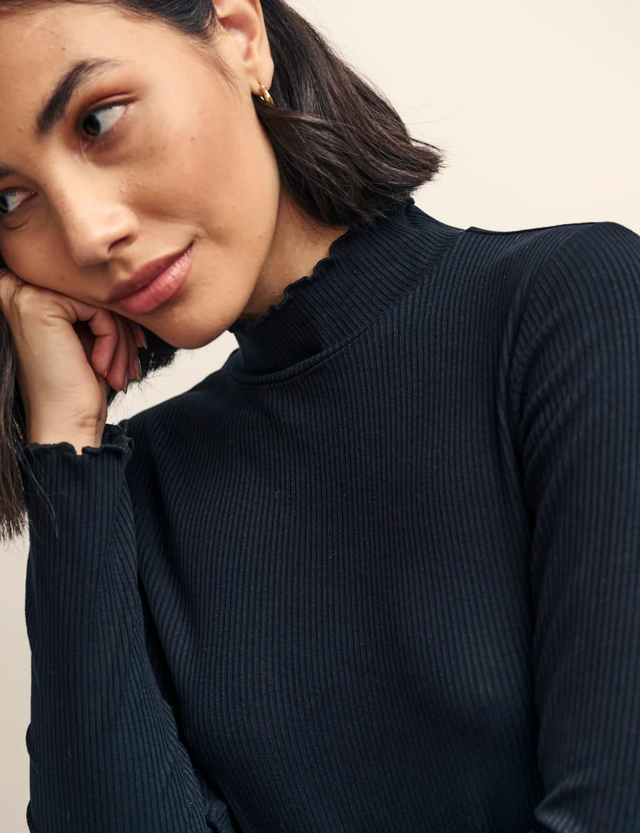 Fearne Cotton Black Funnel Neck Lizzie Top - Image 3