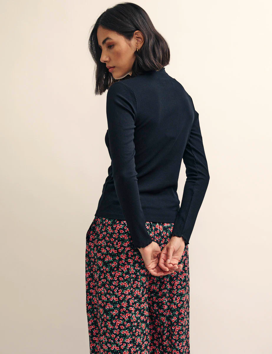 Fearne Cotton Black Funnel Neck Lizzie Top - Image 4