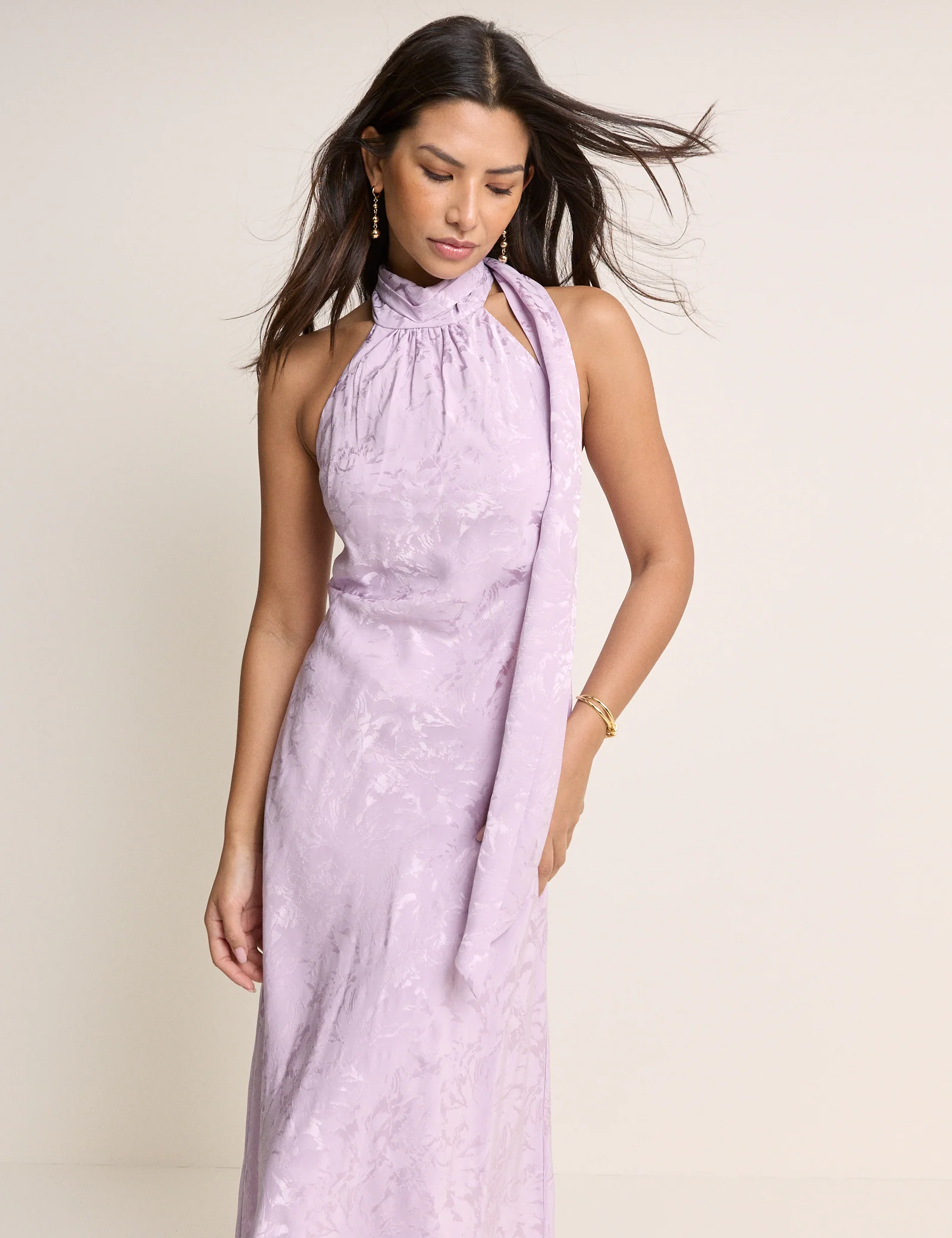 Lilac Floral Fifi Maxi Dress - Image 4