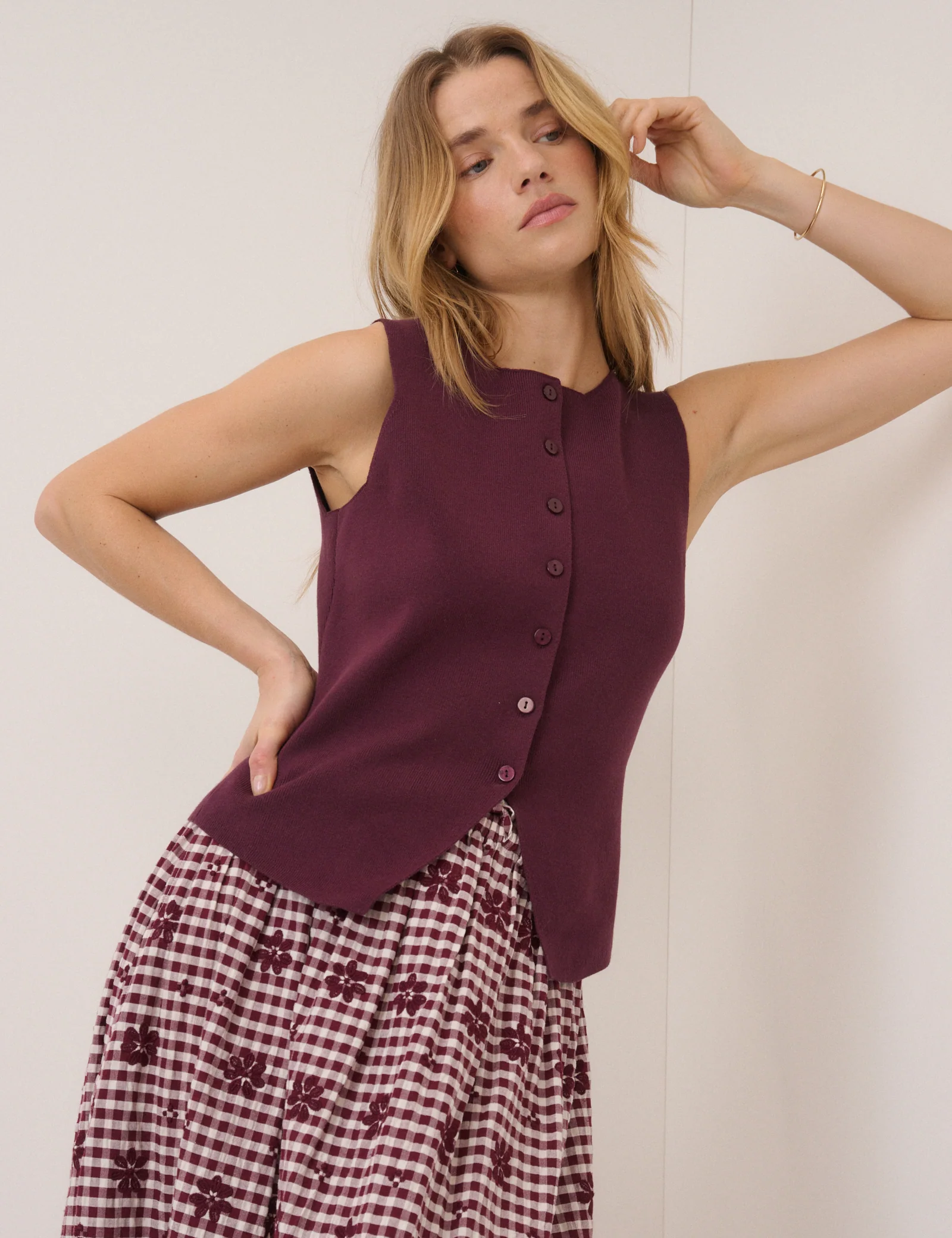 Fine Gauge Knitted Waistcoat - Image 2