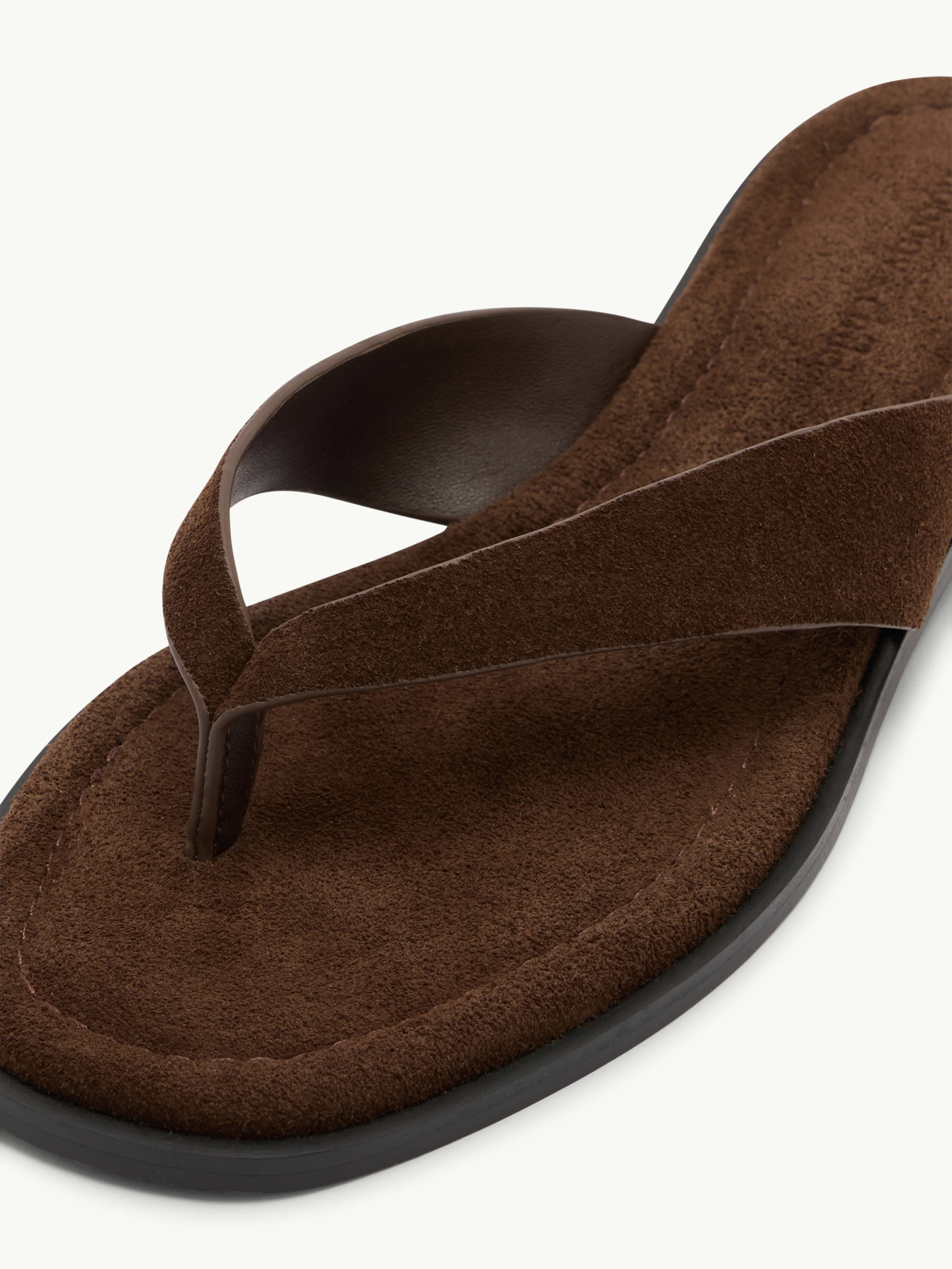Brown Suede Flip Flops - Image 4