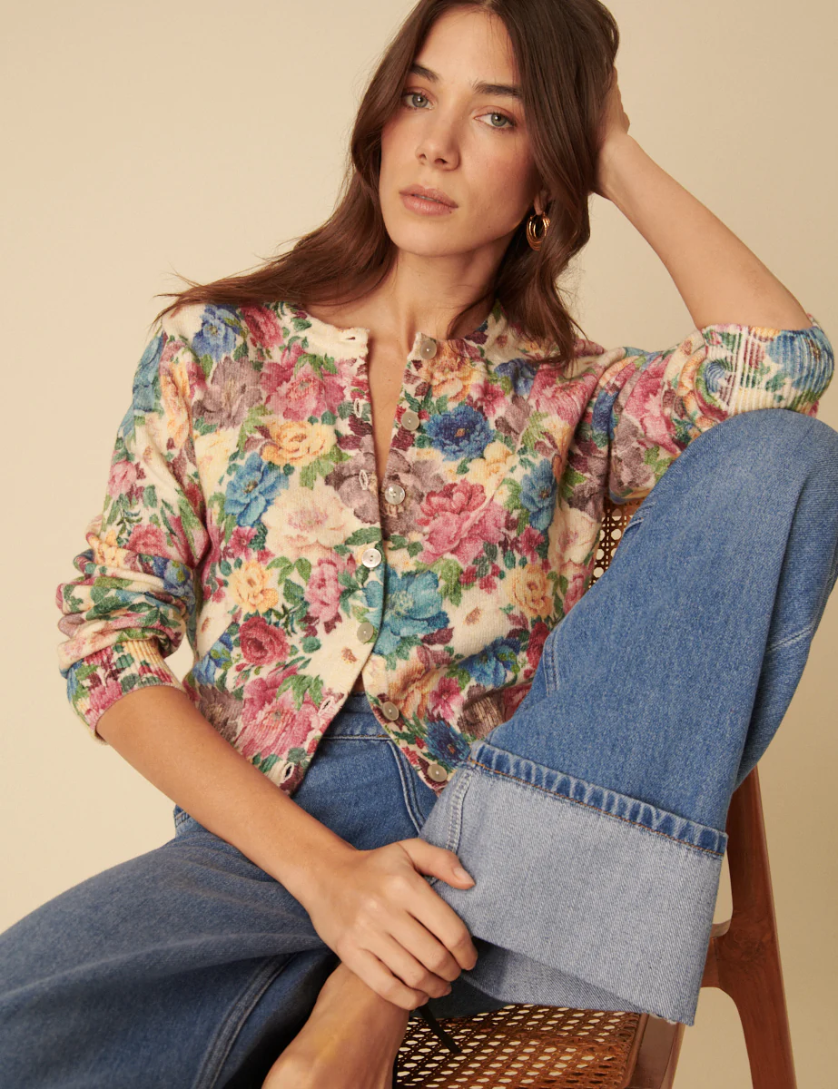 Floral Printed Cardigan - Image 2