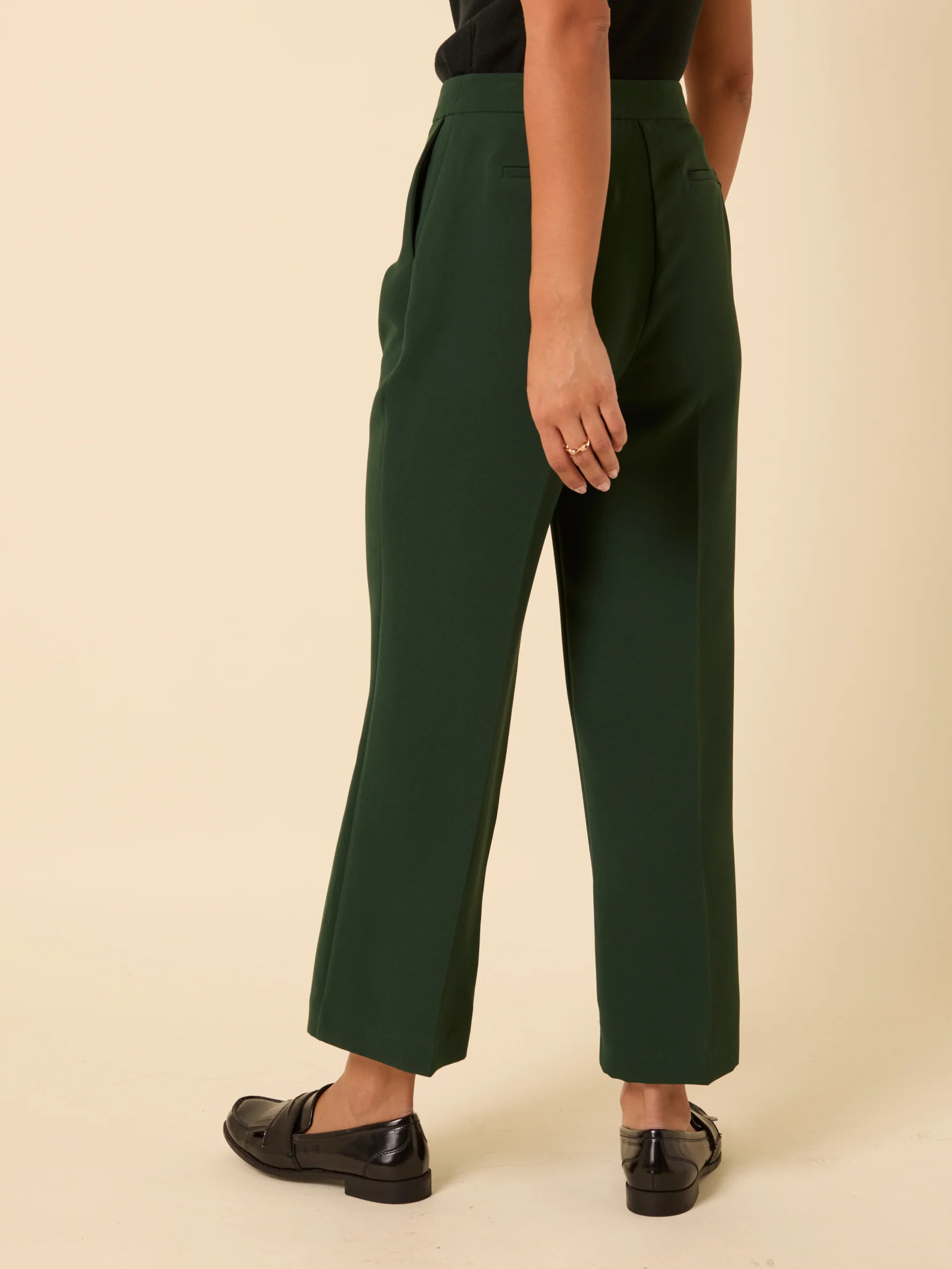 Forest Green Etta Straight Leg Trousers - Image 4