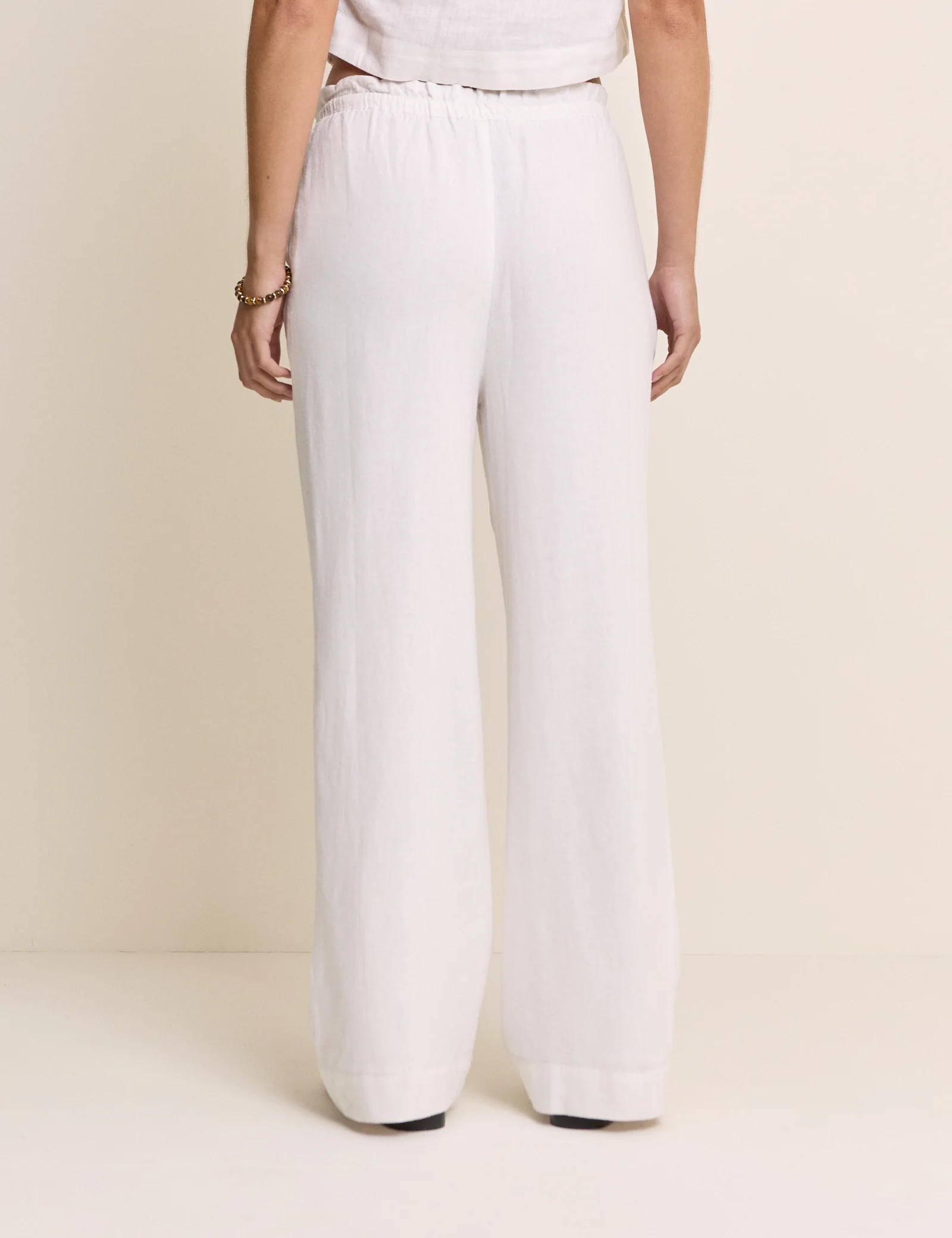 White Straight Leg Trousers - Image 5