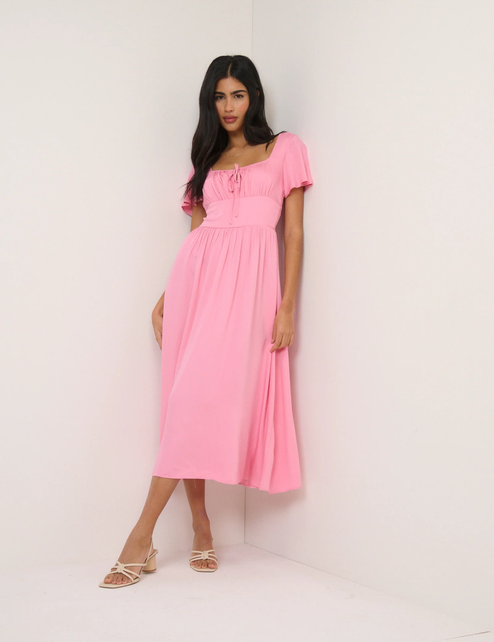 Pink Gia Midi Dress