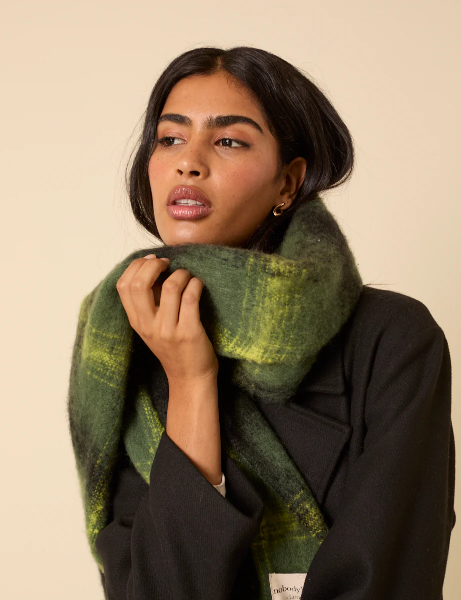 Green Check Scarf - Image 4