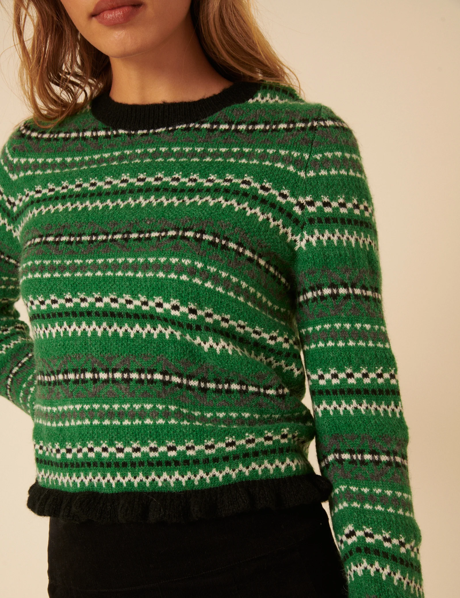 Green Fair Isle Jumper - Image 2