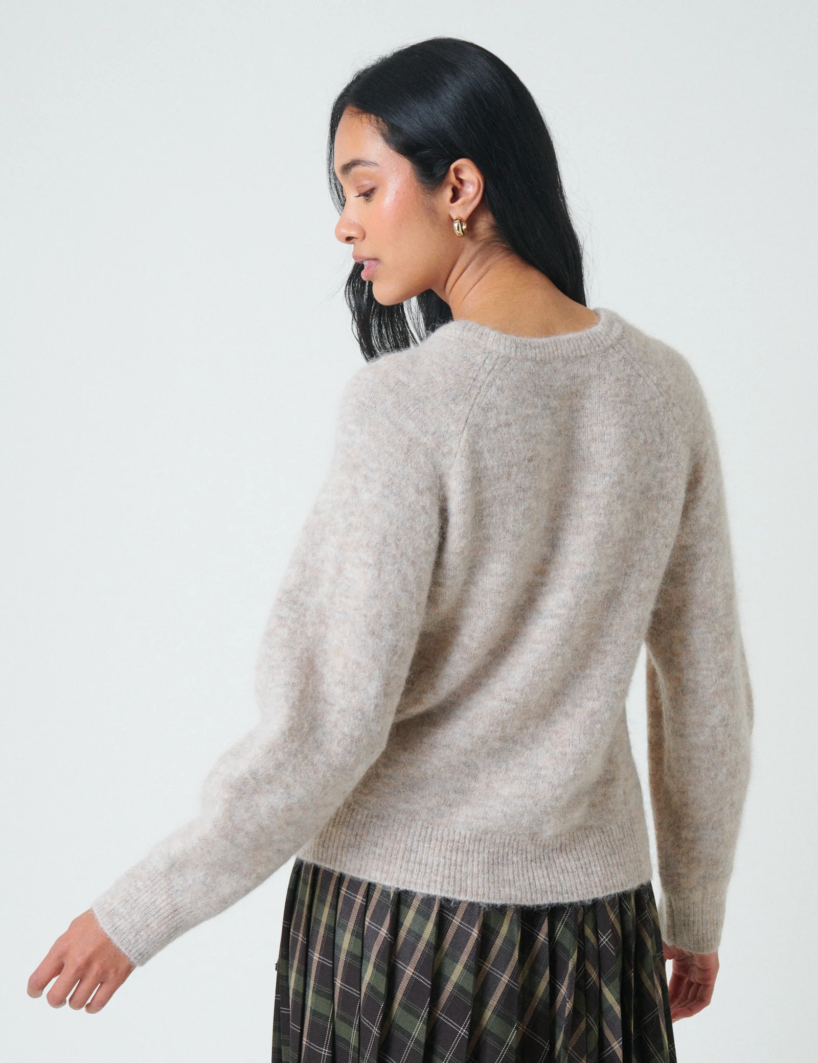 Beige Wool Blend Cardigan - Image 5