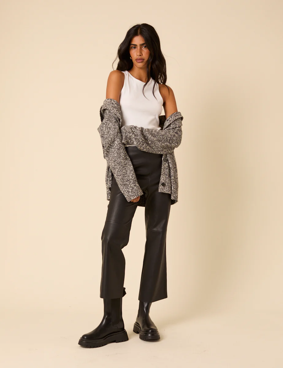 Grey And White Sailor Collar Wool-blend Jumper - Image 2