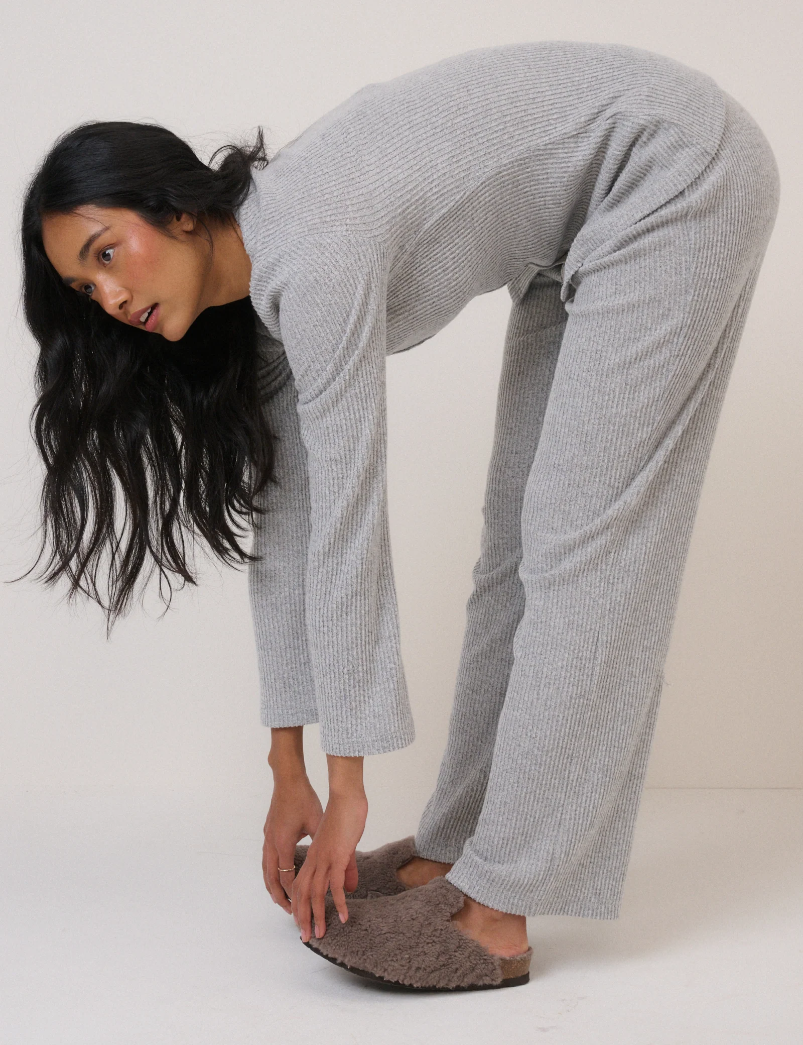 Grey Ribbed Trousers - Image 4
