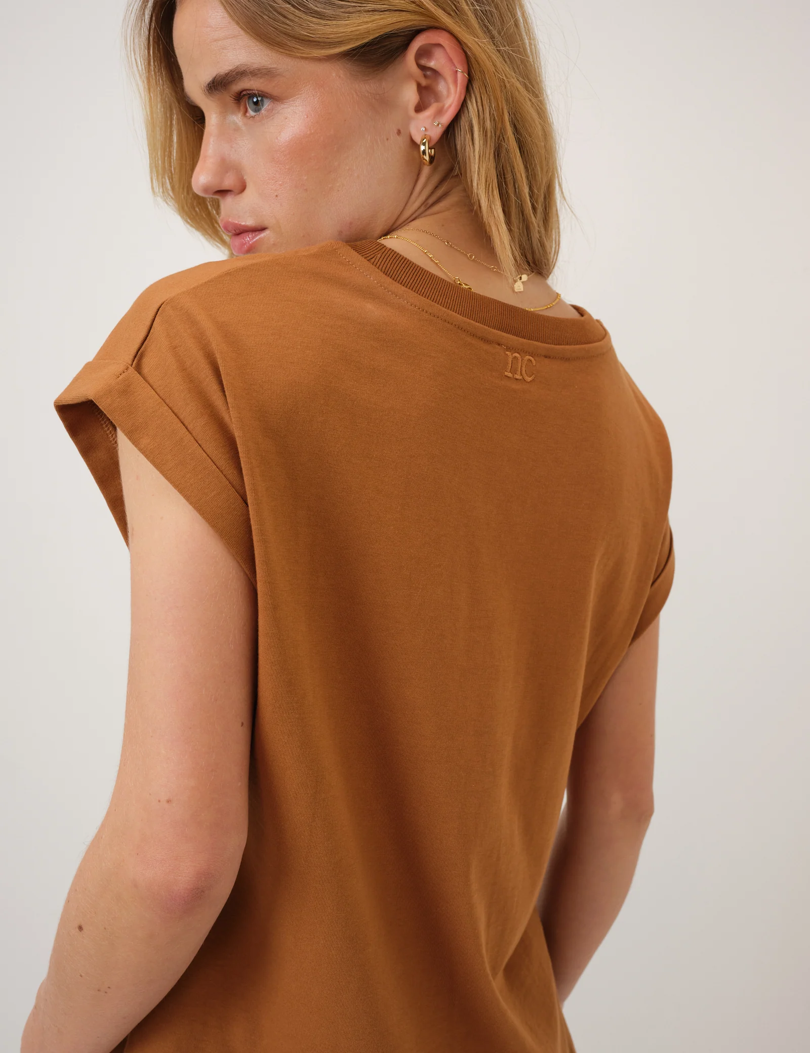 Camel Cap Sleeve T-Shirt - Image 5