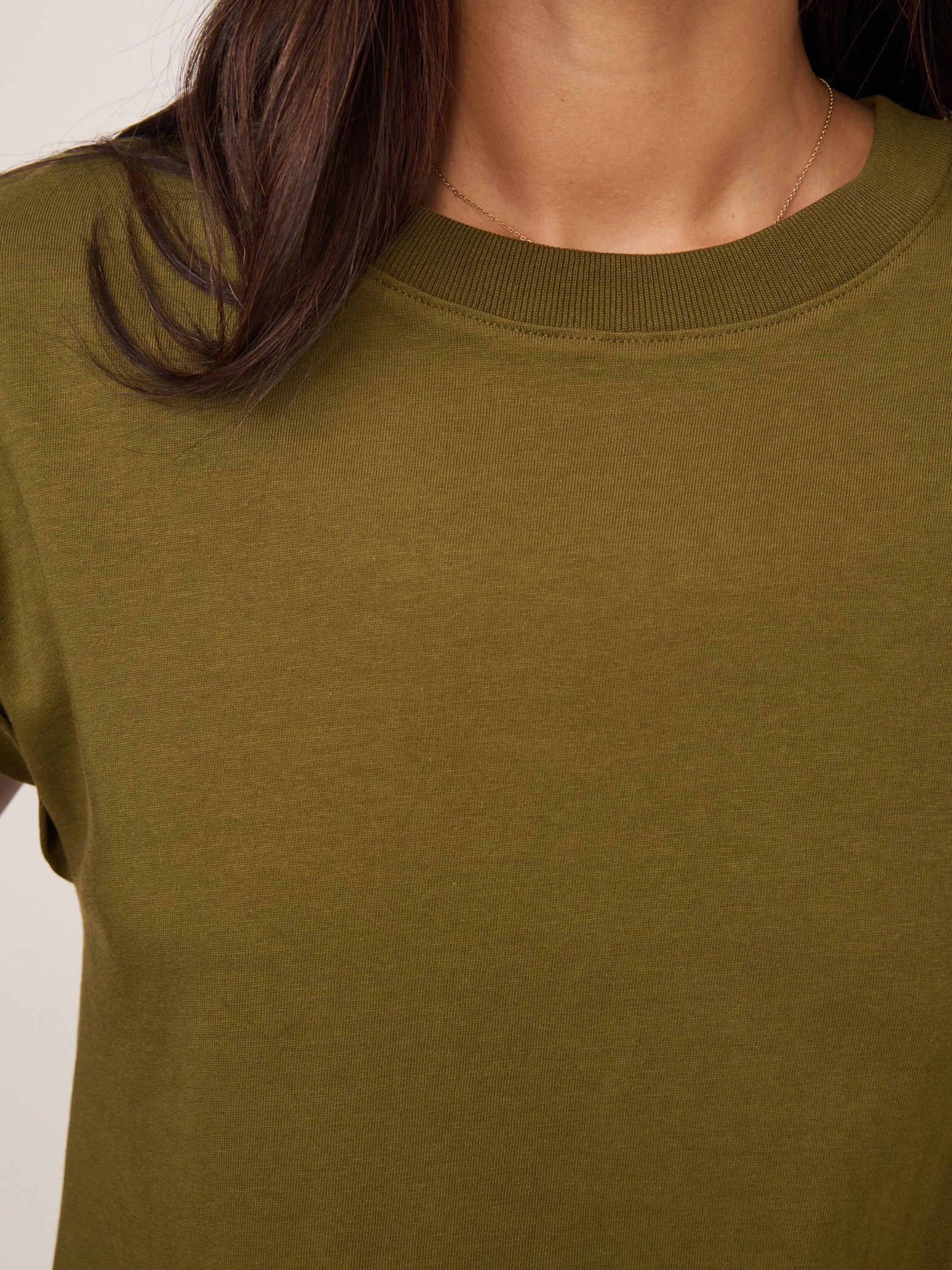 Khaki Geen Cap Sleeve T-Shirt - Image 3