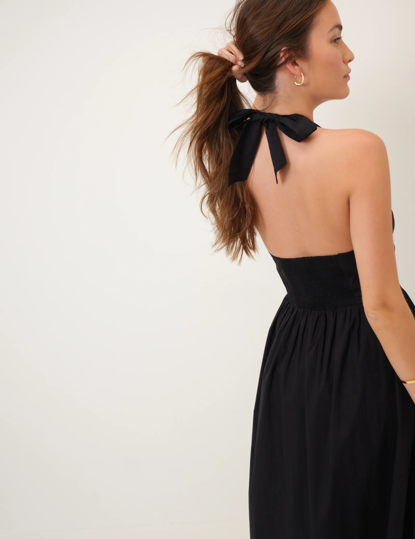 Black Halterneck Hallie Midi Dress - Image 2