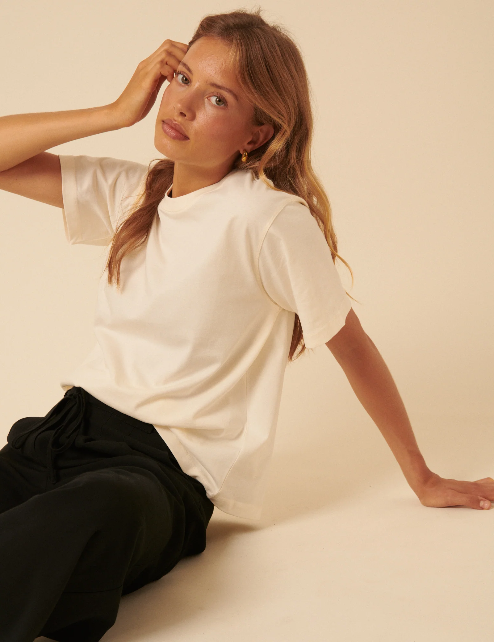 Ivory Boxy Fit T-Shirt - Image 2