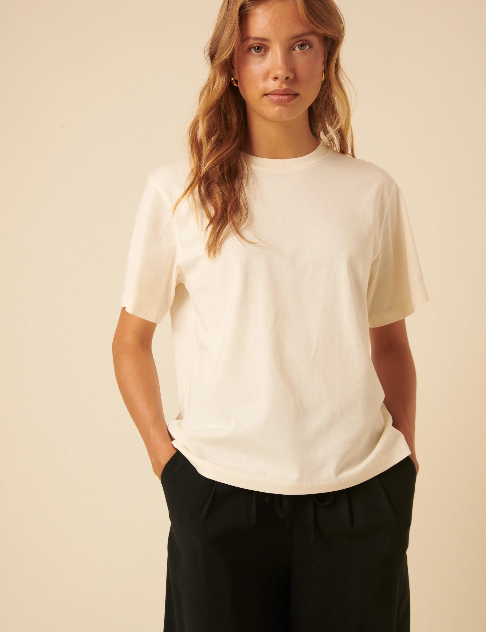 Ivory Boxy Fit T-Shirt - Image 4