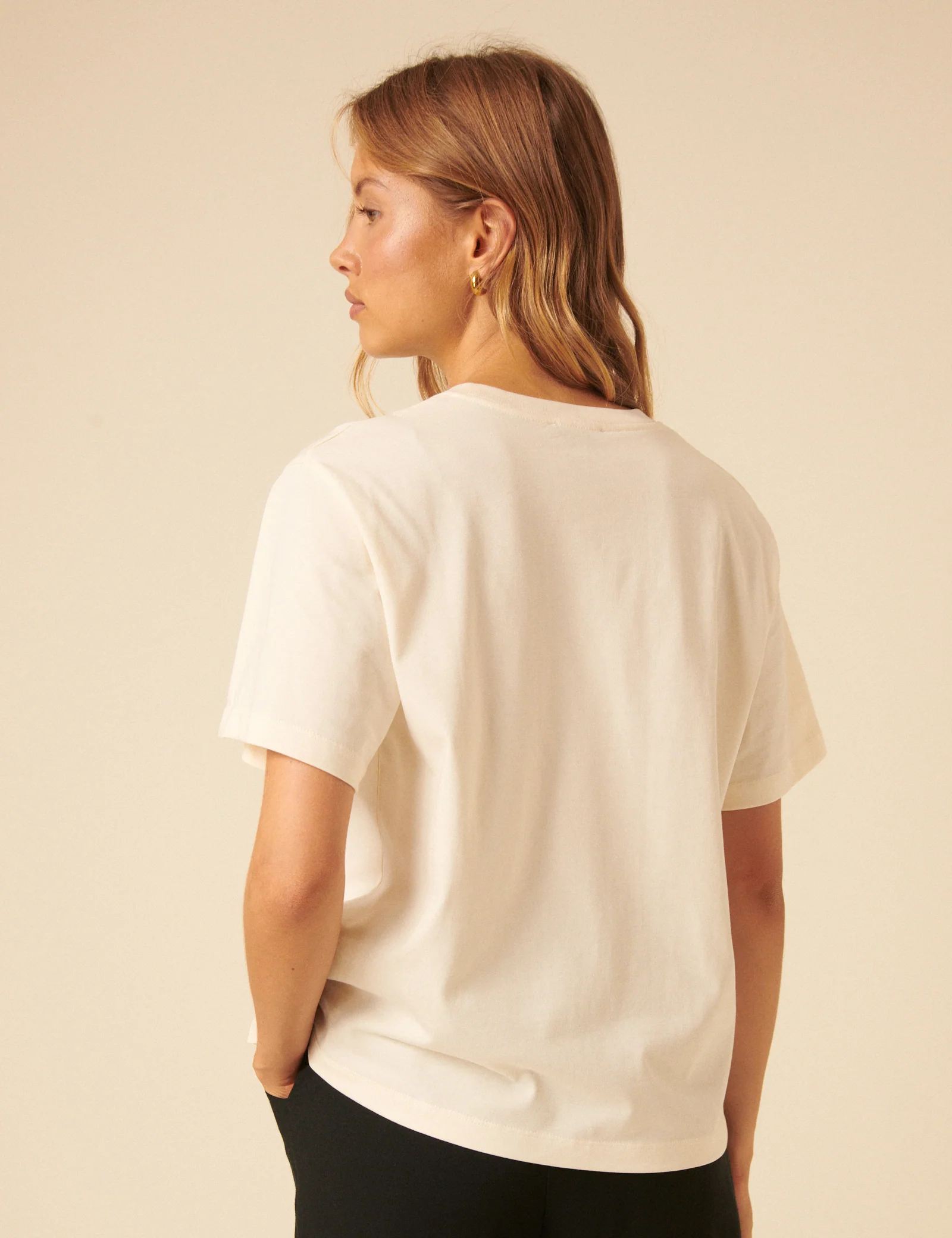Ivory Boxy Fit T-Shirt - Image 5
