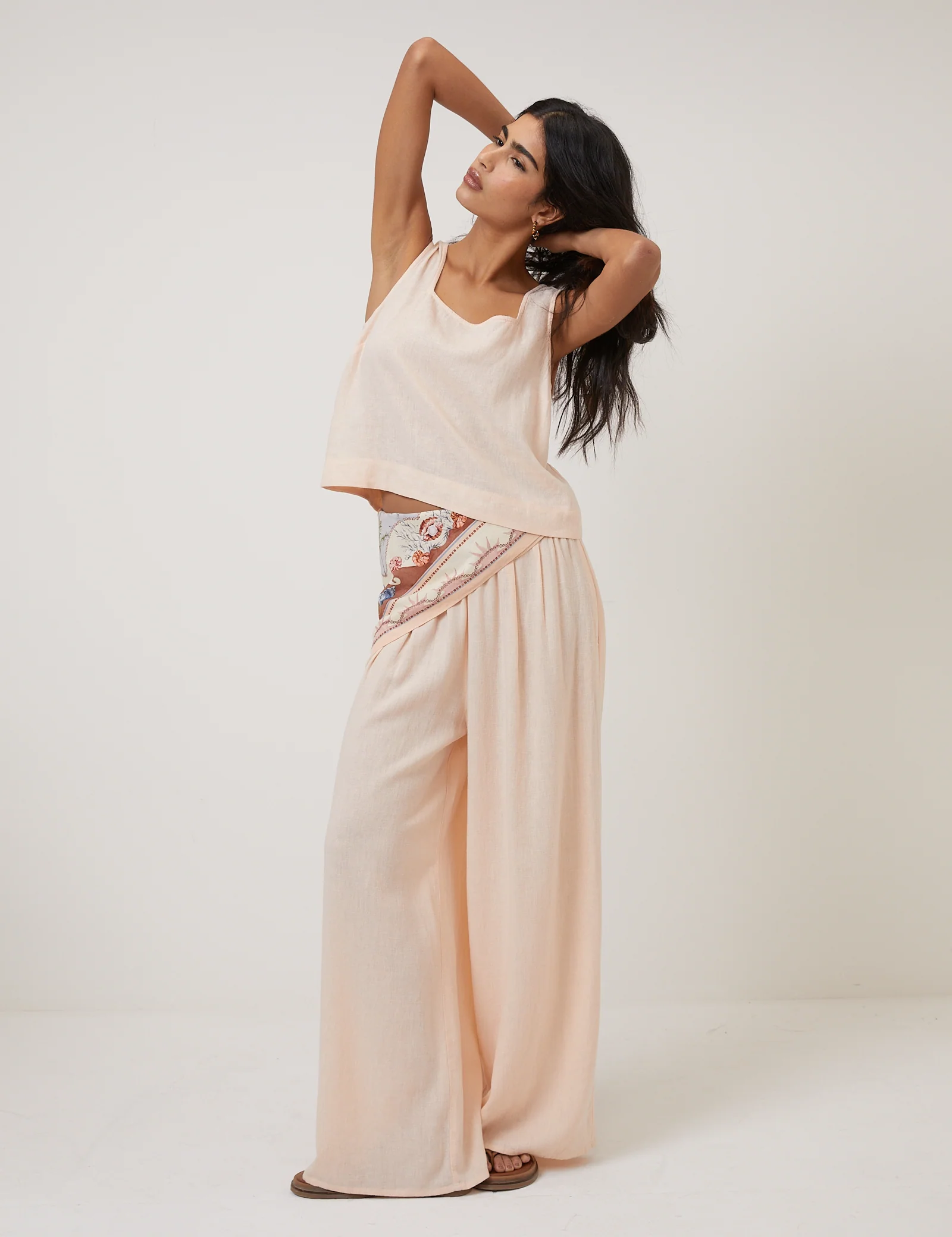 Pink Wide Leg Trousers - Image 3