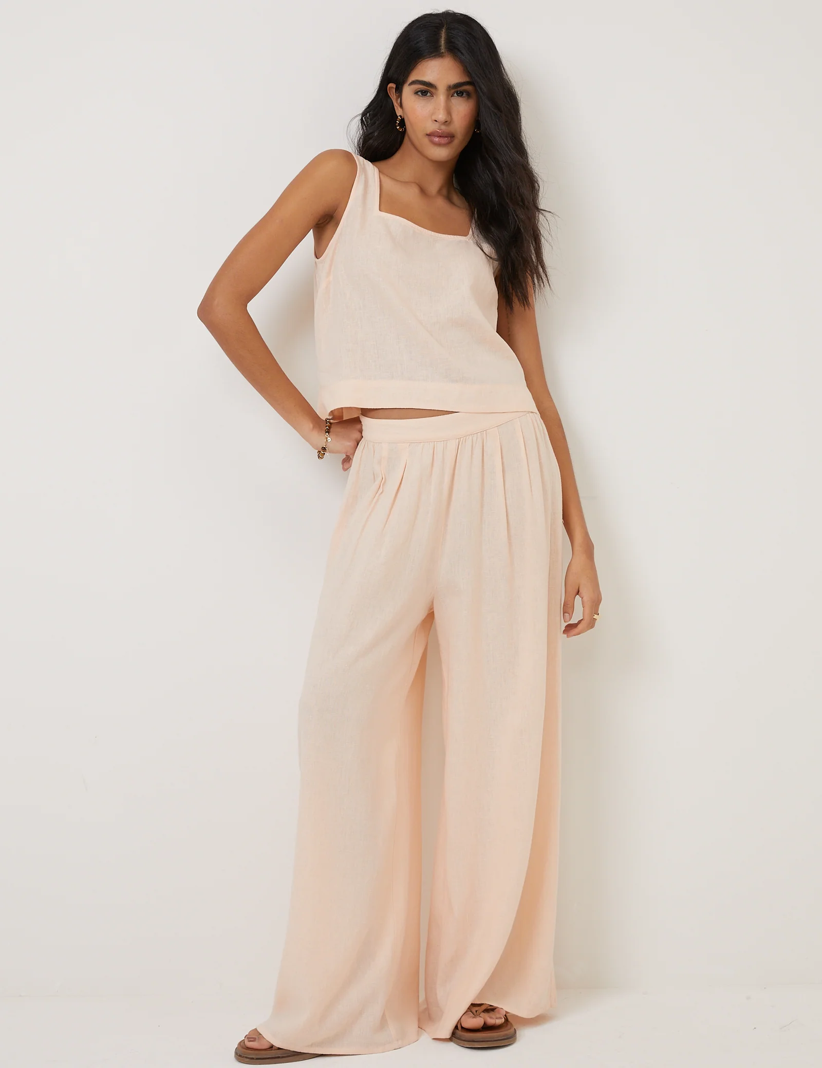 Pink Wide Leg Trousers - Image 4
