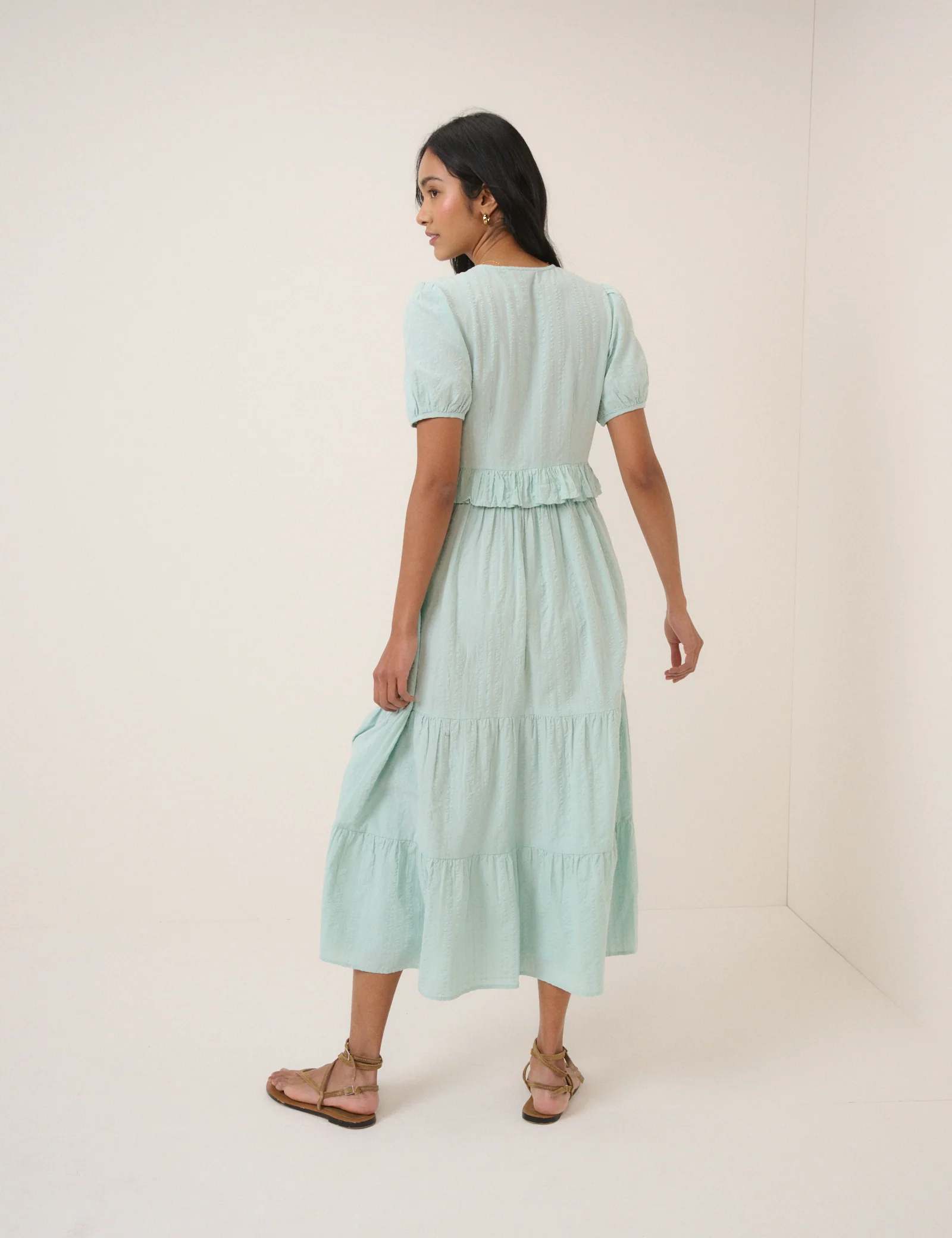 Mint Green Tiered Katie Midi Dress - Image 5