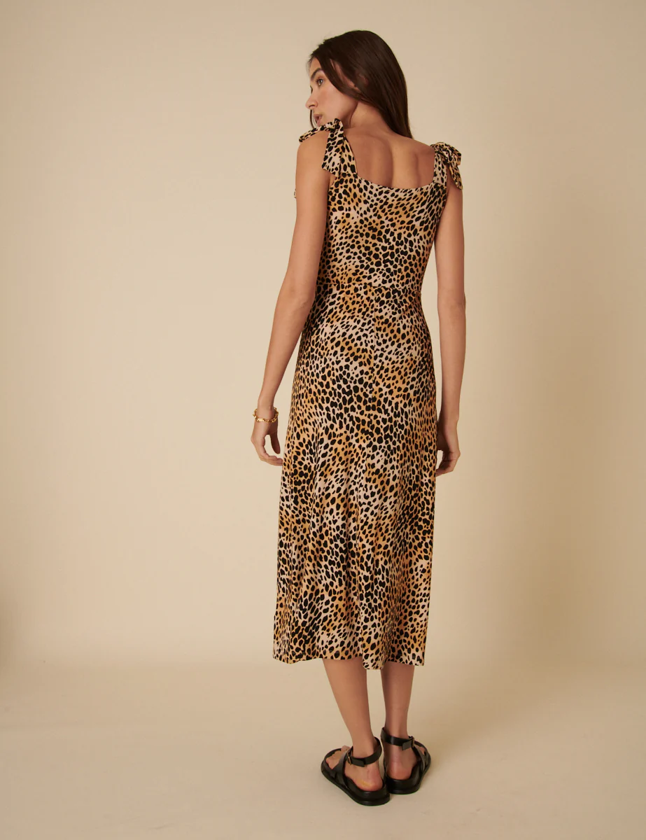 Leopard Print Adrian Midi Dress - Image 4