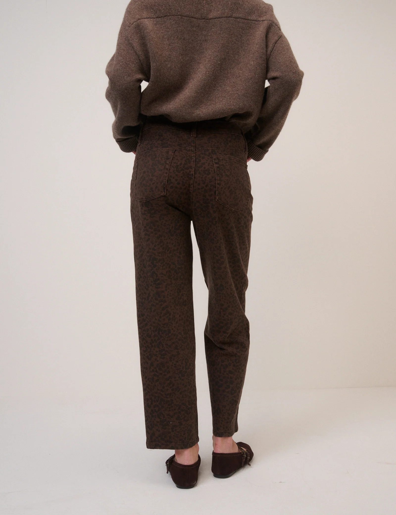 Leopard Print Mid Rise Camden Tapered Jeans - Image 5