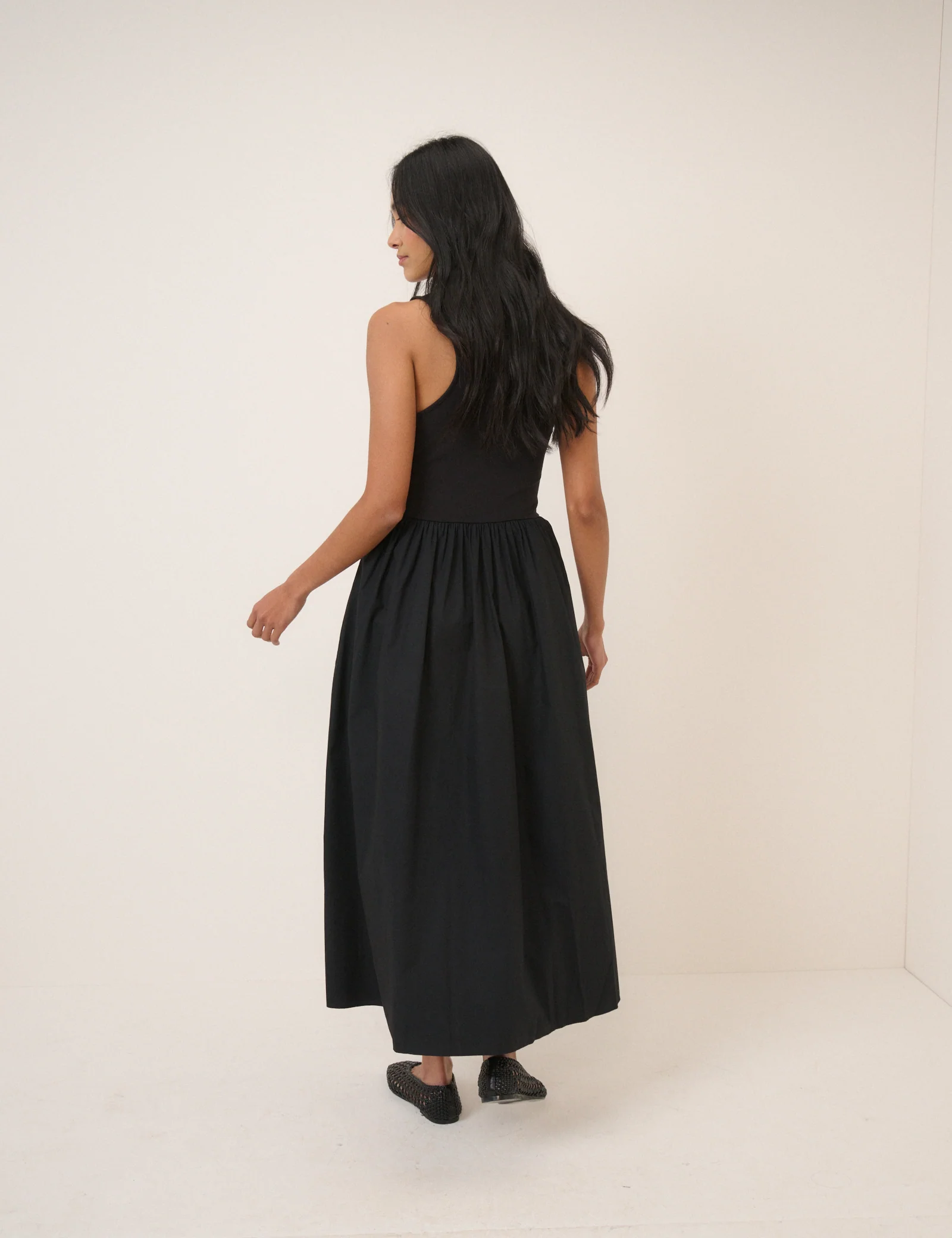 Black Racer Back Lexie Midi Dress - Image 5