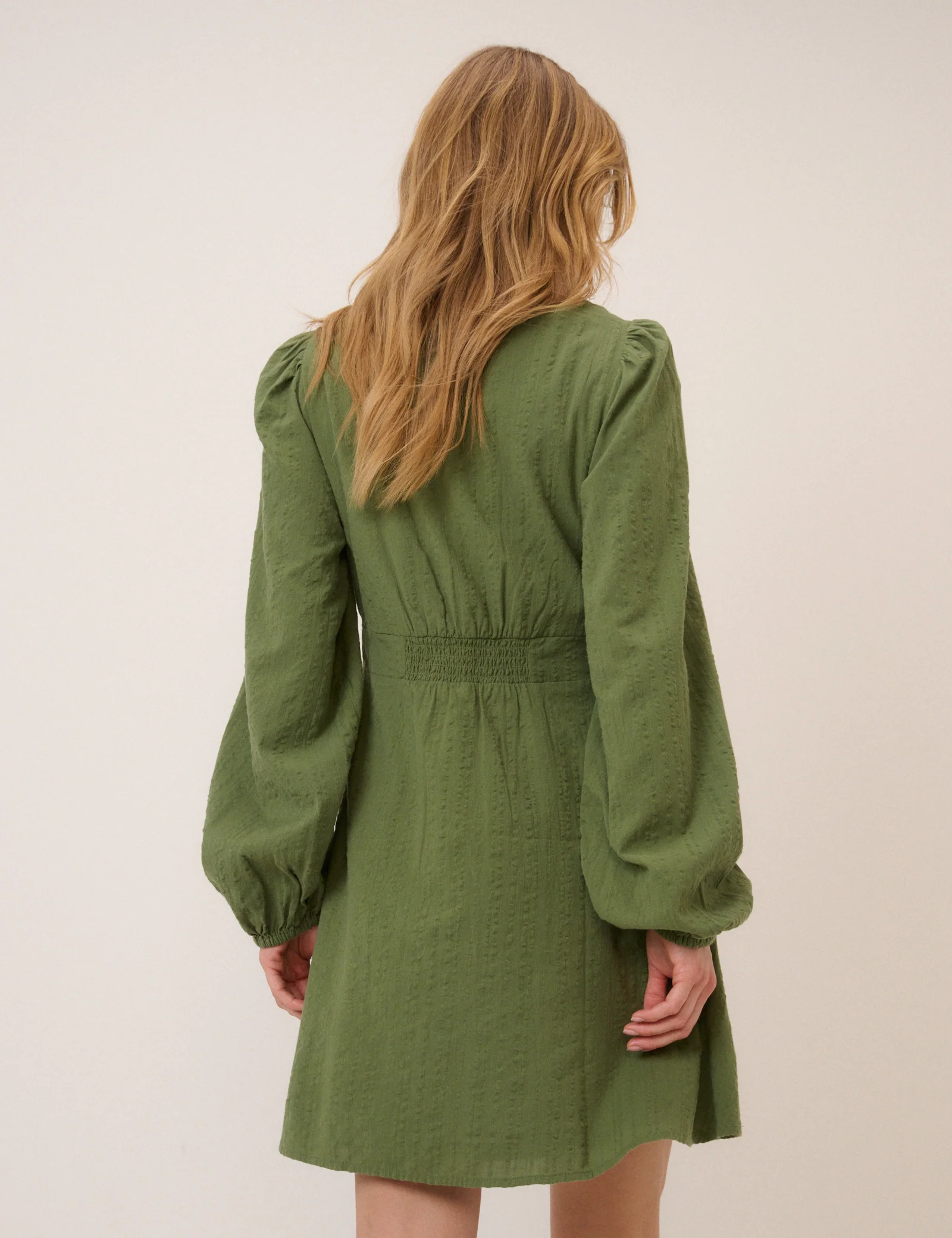 Green Long Sleeve Melody Mini Dress - Image 5