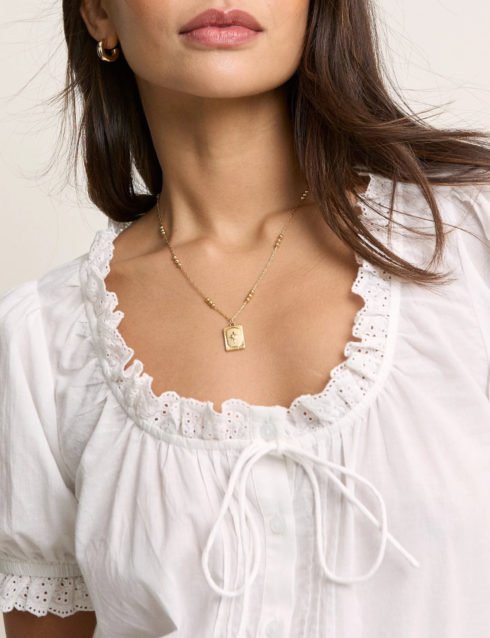 White Puff Sleeve Blouse - Image 2