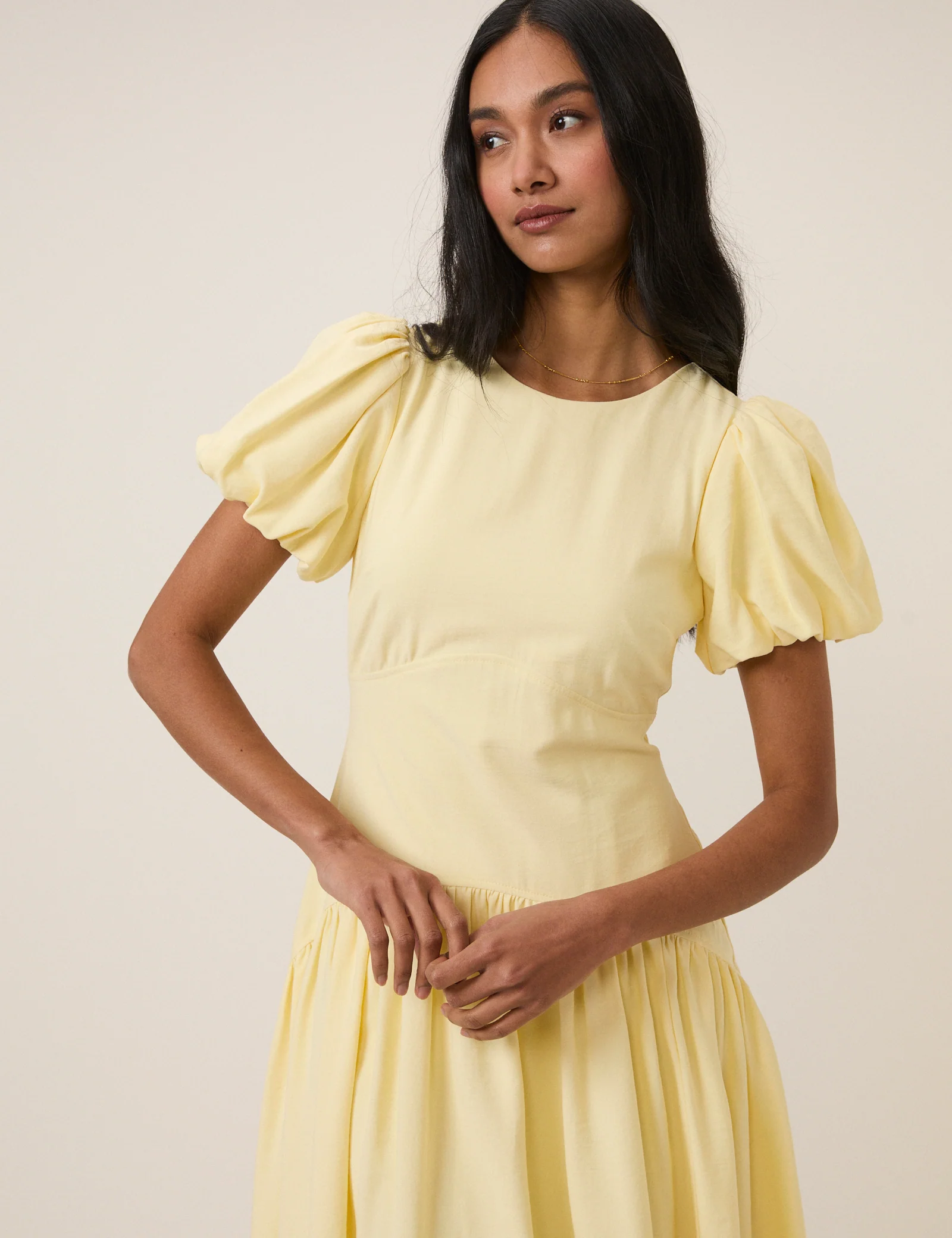 Butter Yellow Maicy Midi Dress - Image 3