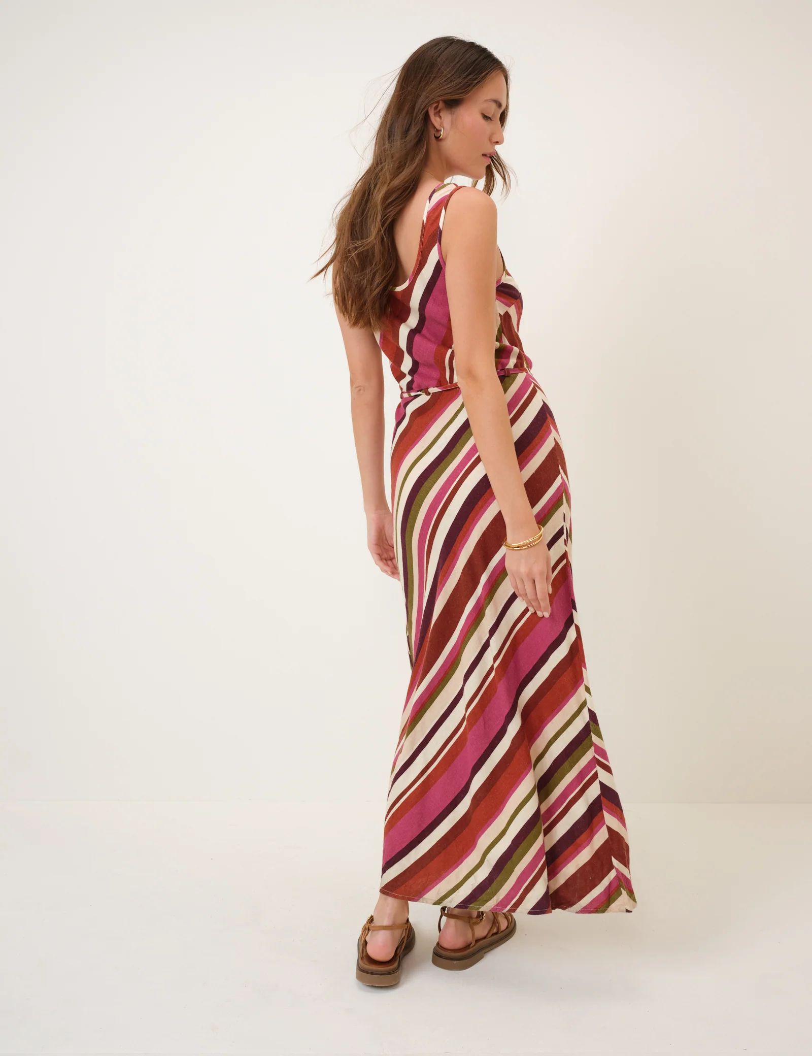 Multi Striped Malia Midi Dress - Image 4