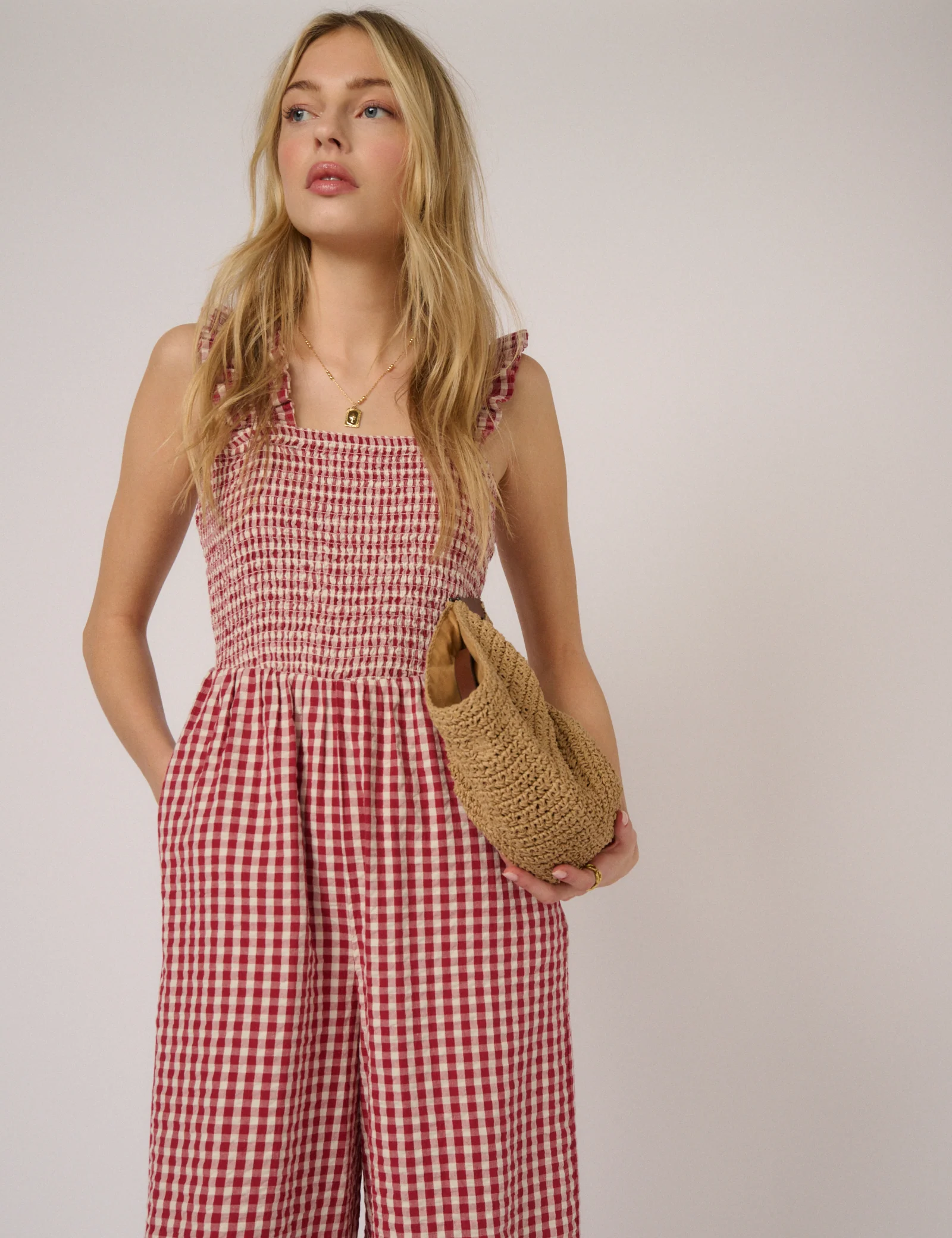 Red Gingham Maya Jumpsuit - Image 2