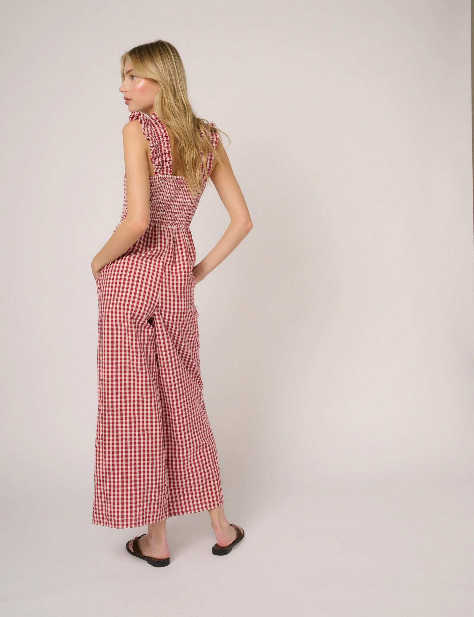 Red Gingham Maya Jumpsuit - Image 5